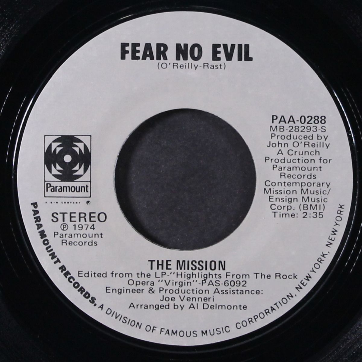 fear no evil / theme from virgin by MISSION