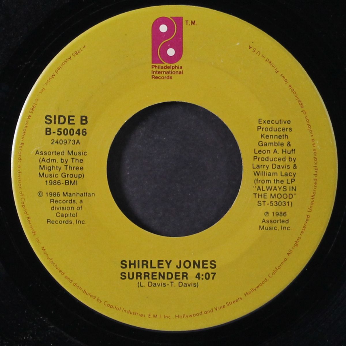 last night i needed somebody / surrender by SHIRLEY JONES
