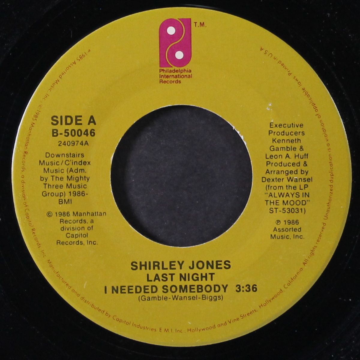 last night i needed somebody / surrender by SHIRLEY JONES