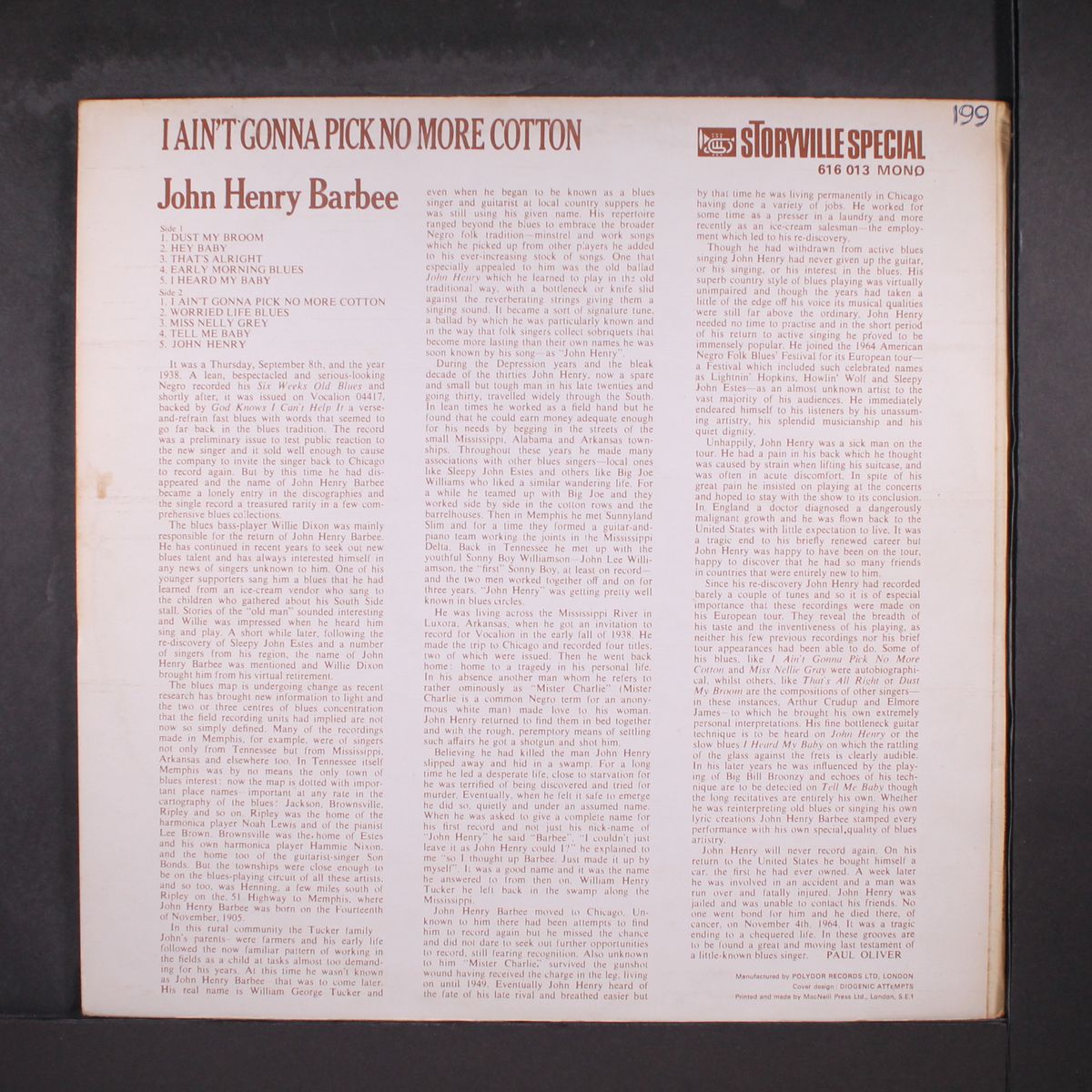i ain't gonna pick no more cotton by JOHN HENRY BARBEE
