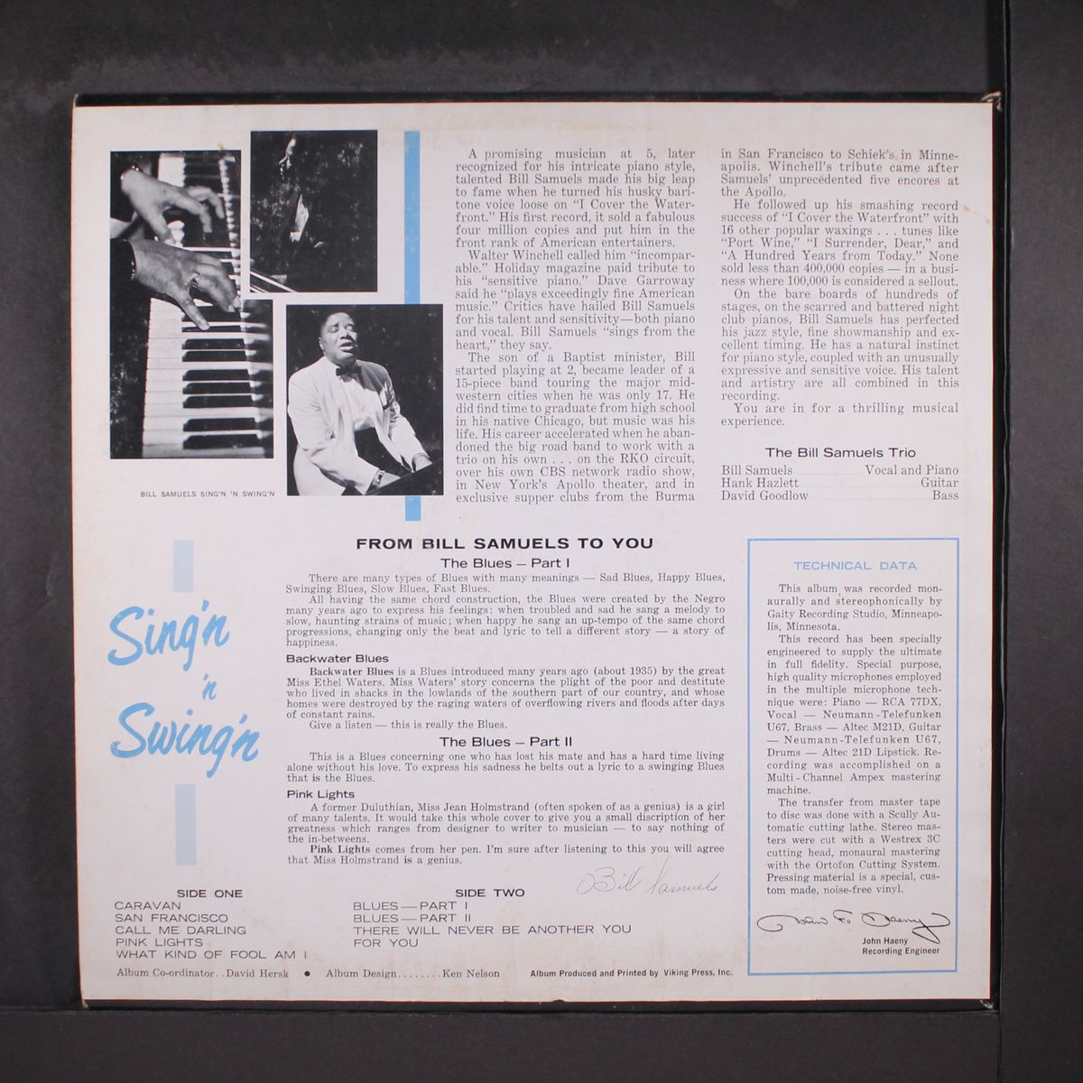 sing'n 'n swing'n by BILL SAMUELS