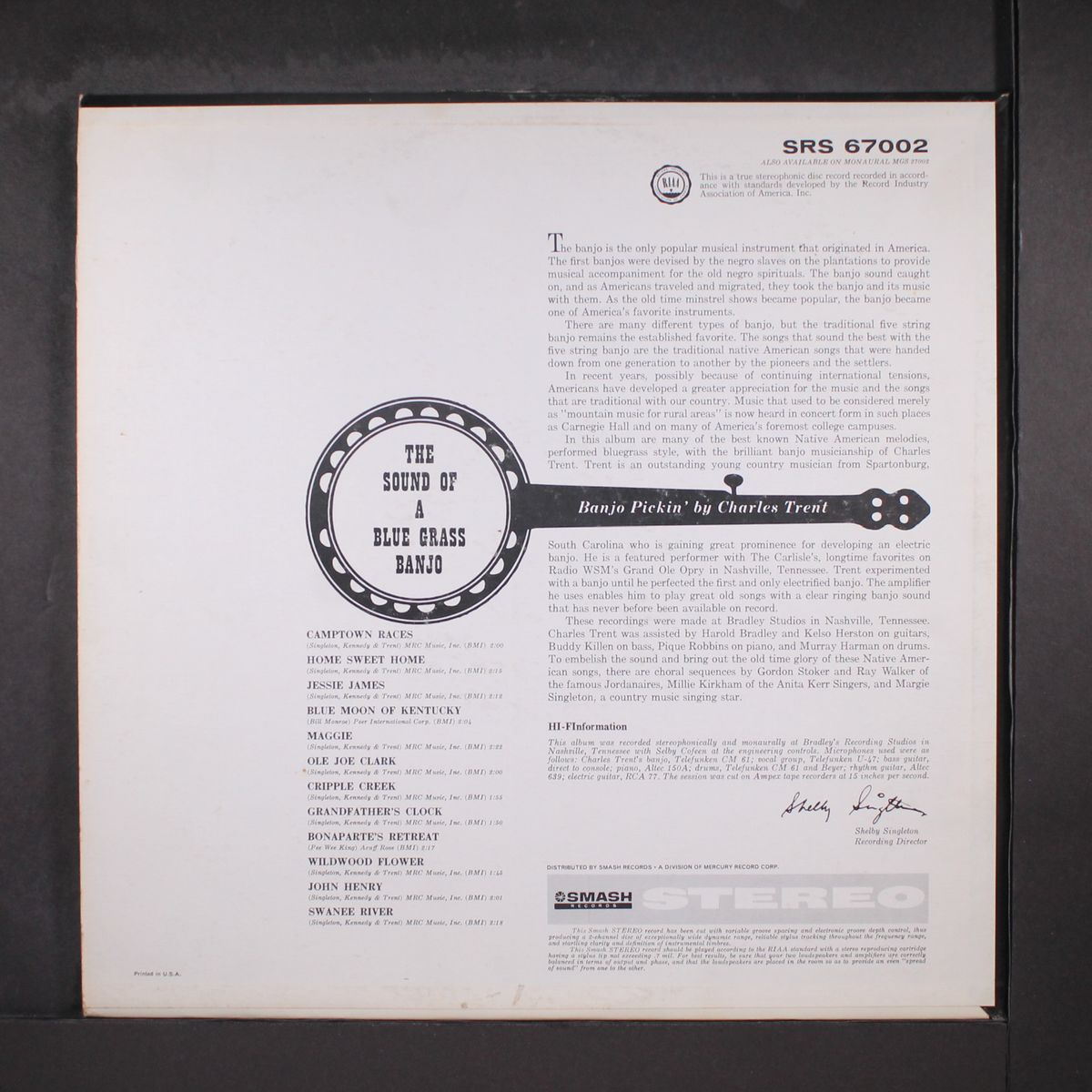 the sound of a bluegrass banjo by CHARLES TRENT