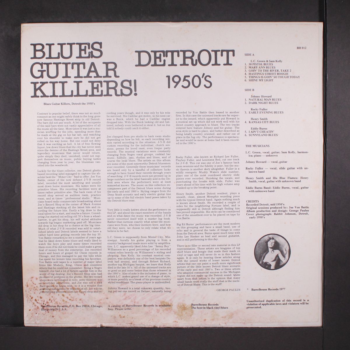 blues guitar killers!, detroit 1950's by VARIOUS