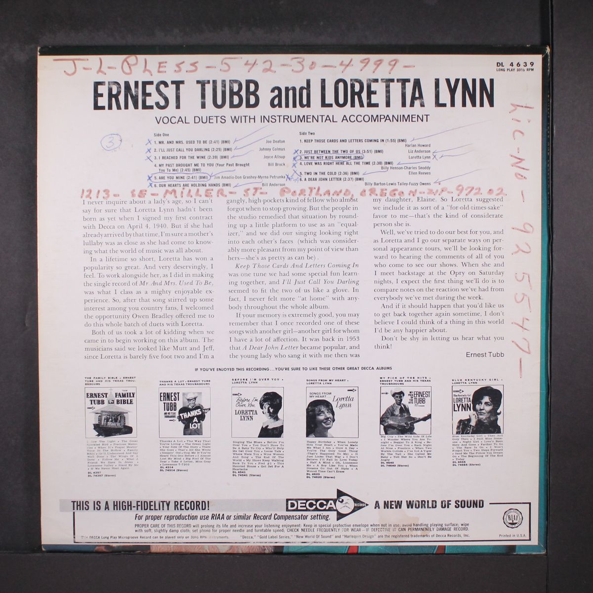 mr. and mrs. used to be by ERNEST TUBB & LORETTA LYNN
