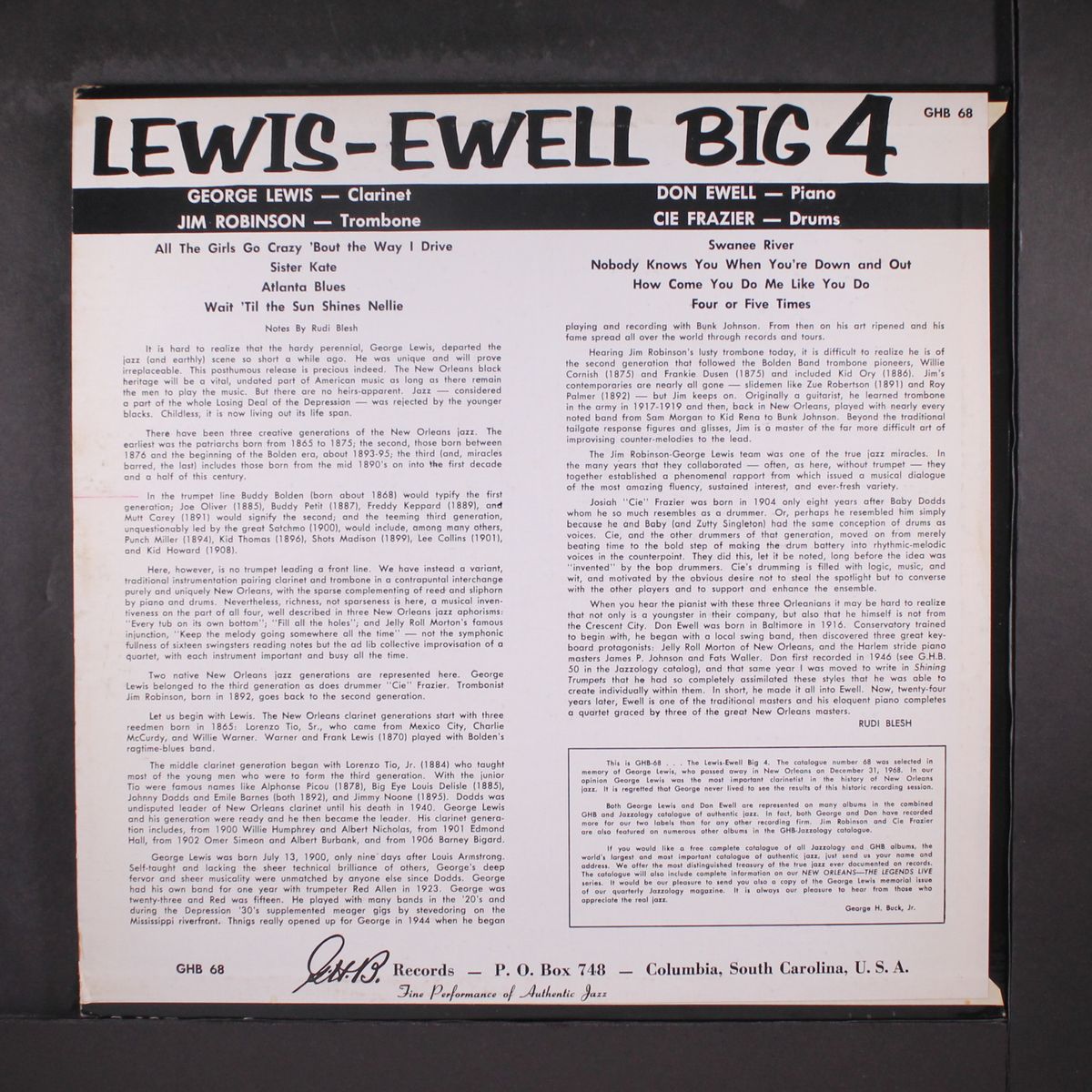 lewis-ewell big 4 by GEORGE LEWIS / DON EWELL