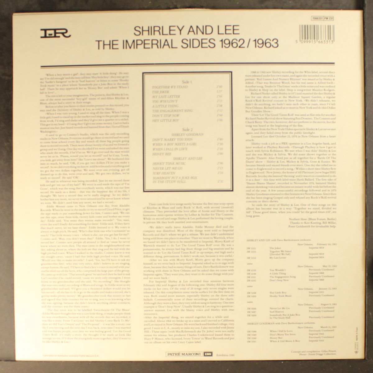 the imperial sides 1962/1963 by SHIRLEY & LEE