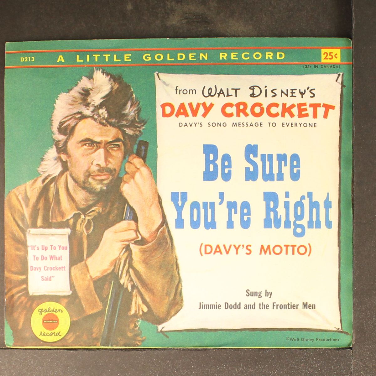 be sure you're right (davy's motto) by JIMMIE DODD