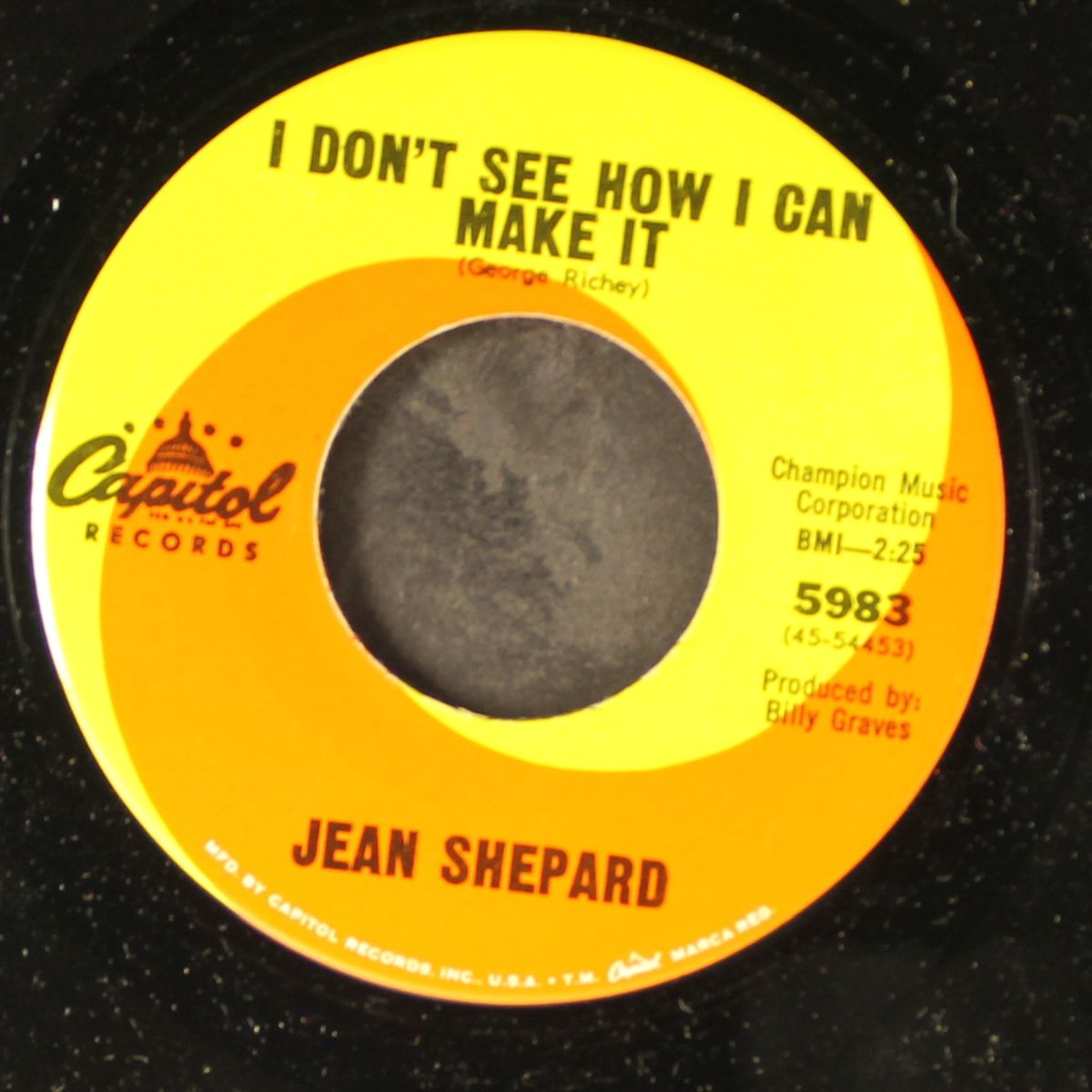 i don't see how i can make it by JEAN SHEPARD