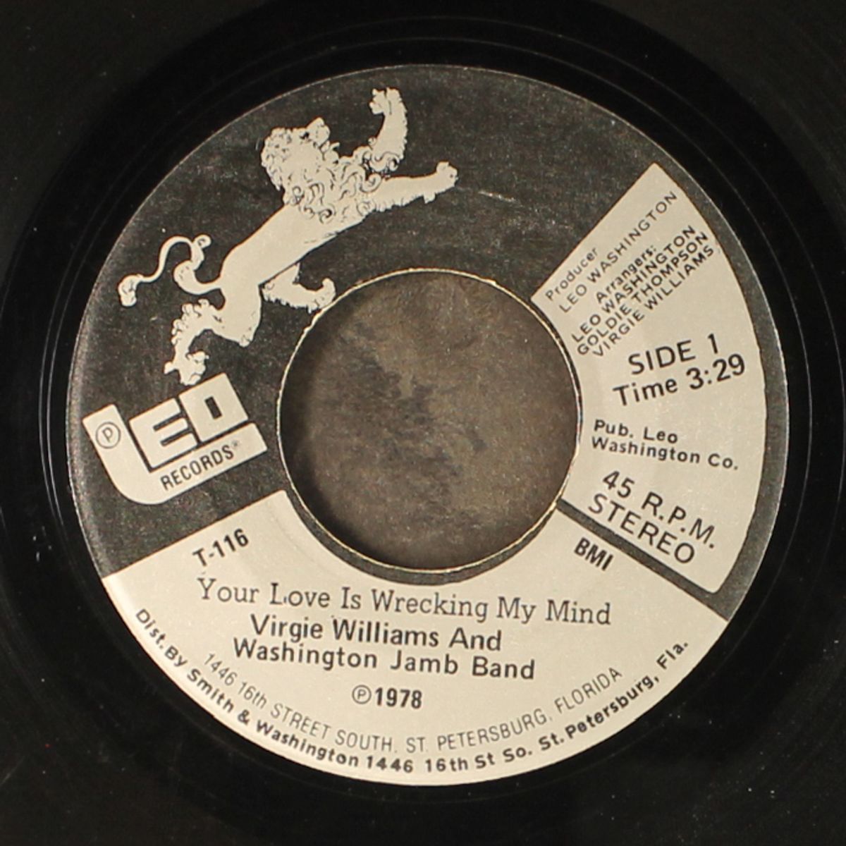 your love is wrecking my mind / i just want to bolo by VIRGIE WILLIAMS