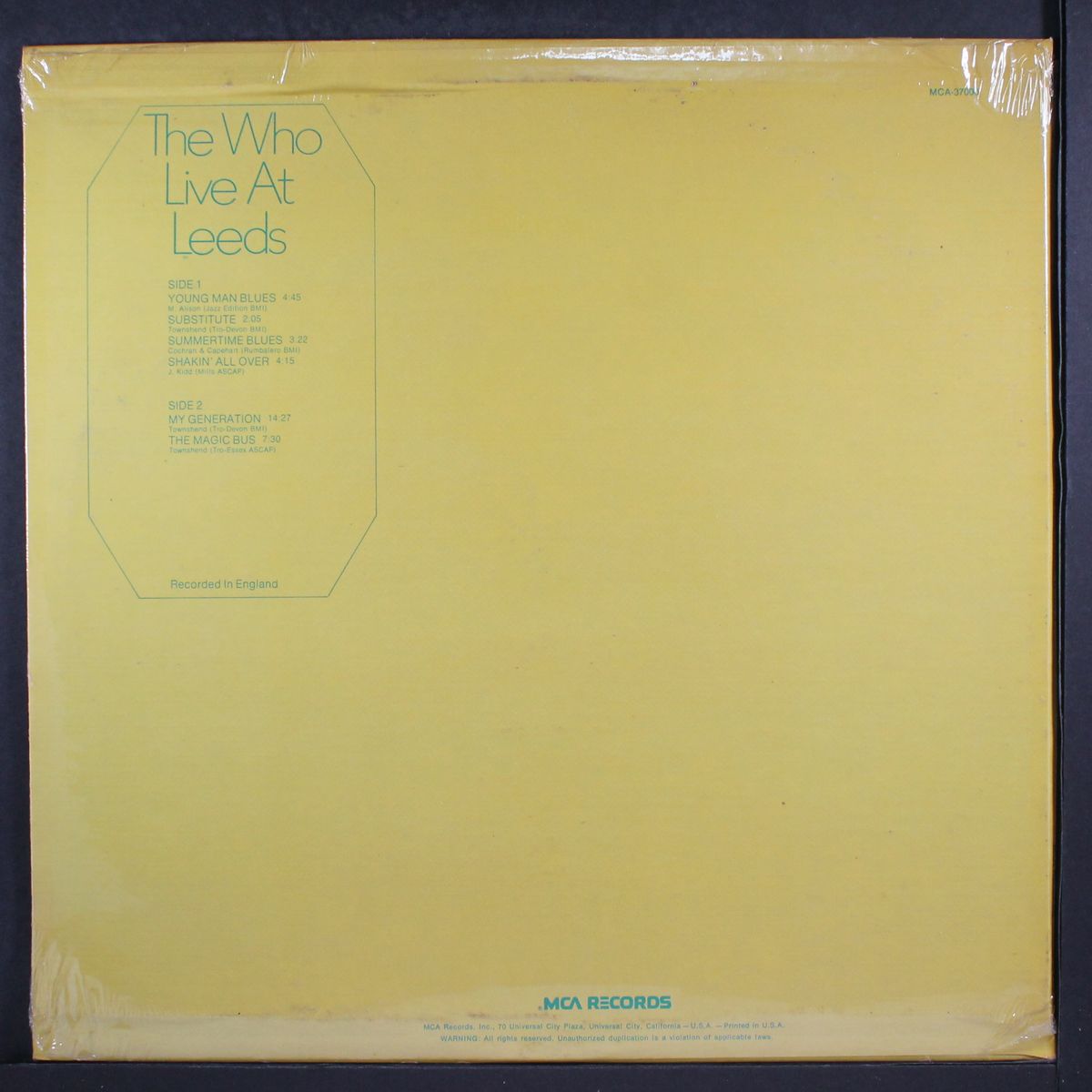 live at leeds by WHO
