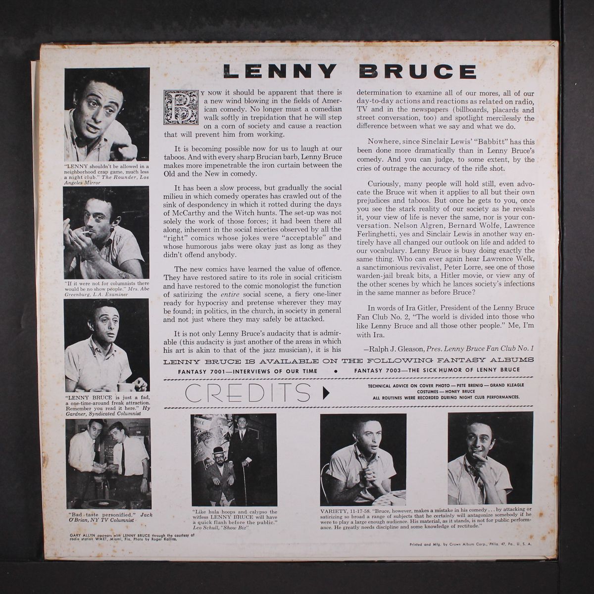 i am not a nut, elect me! by LENNY BRUCE