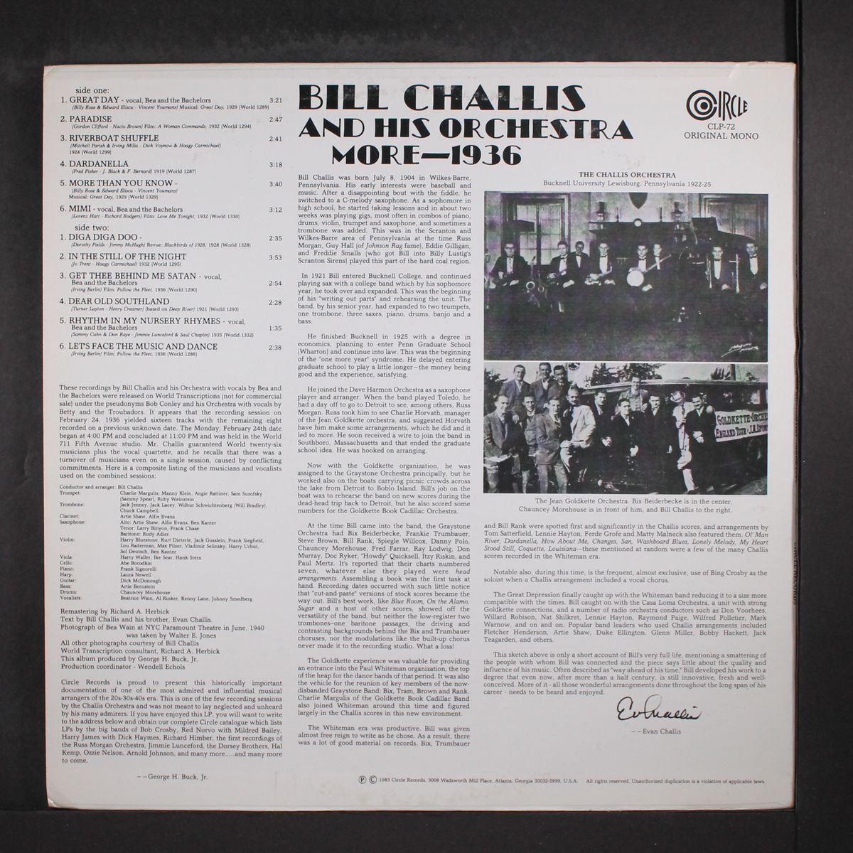 more 1936 by BILL CHALLIS