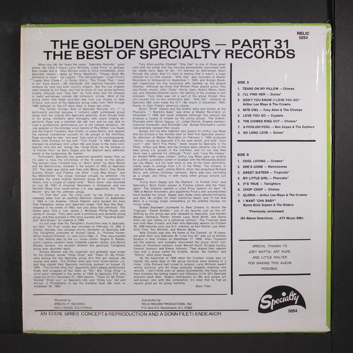 the best of specialty records by VARIOUS