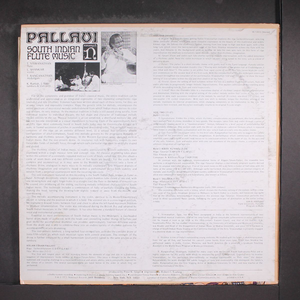 pallavi, south indian flute music by L. SHANKAR, ETC.