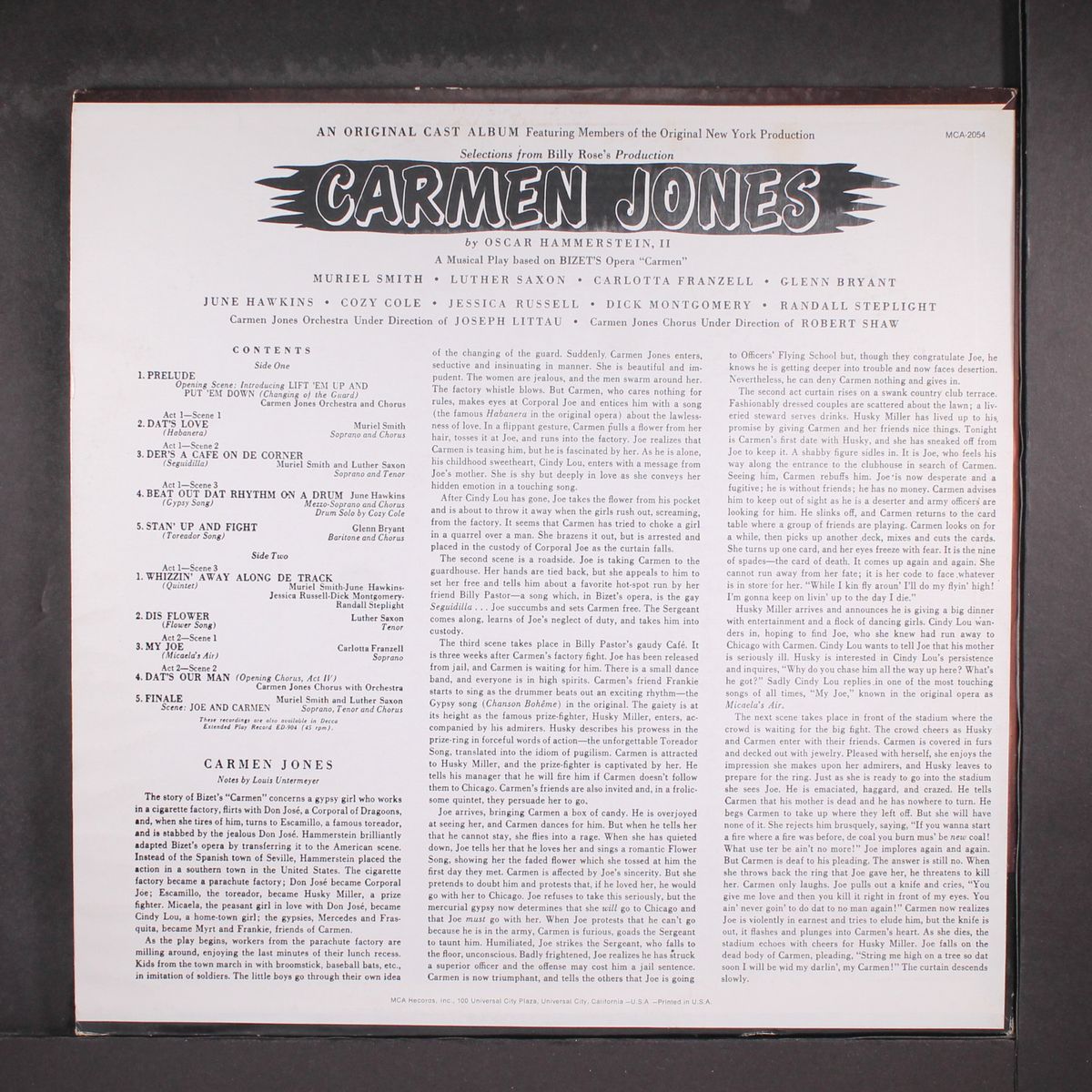 carmen jones by ORIGINAL CAST