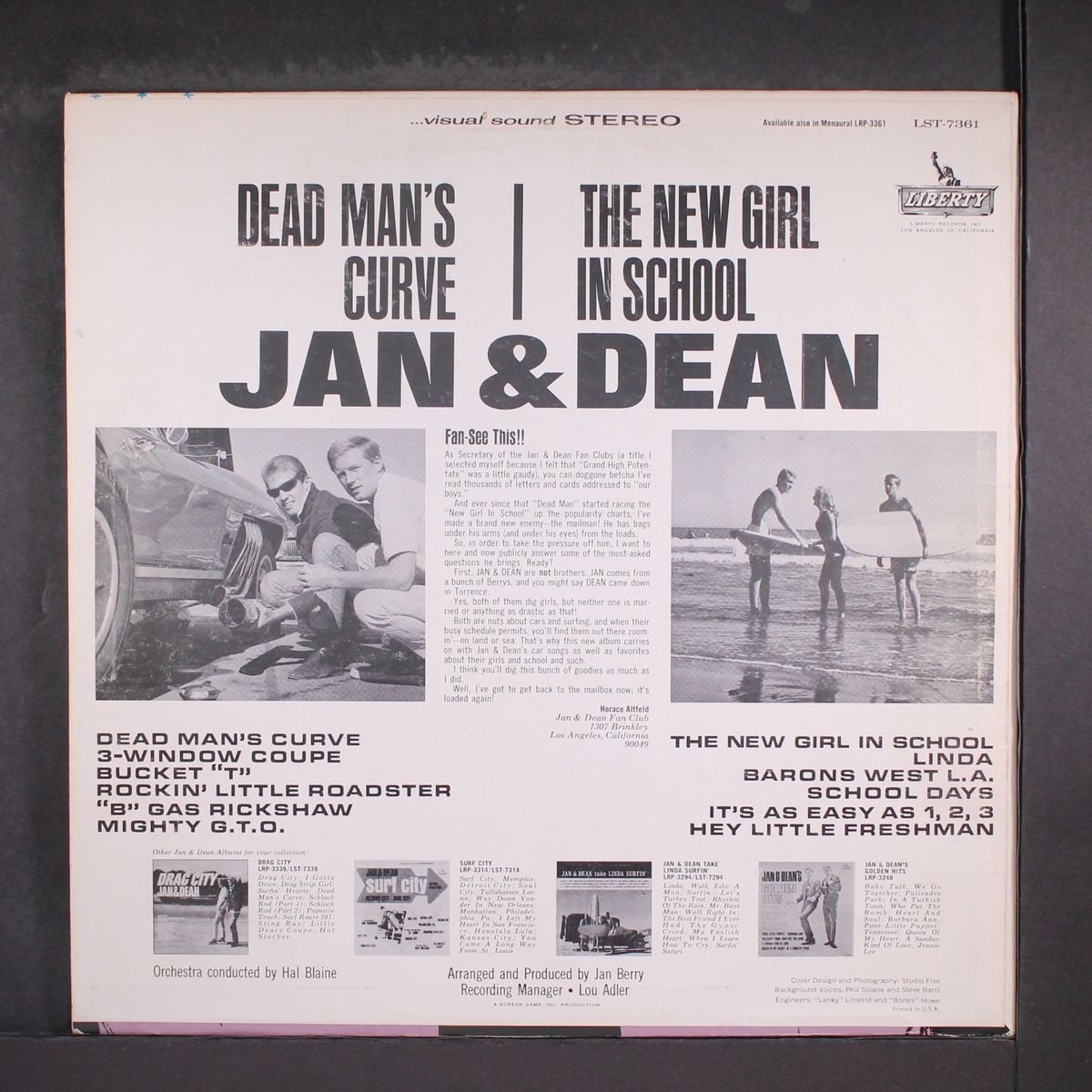 dead man's curve / new girl in school by JAN & DEAN