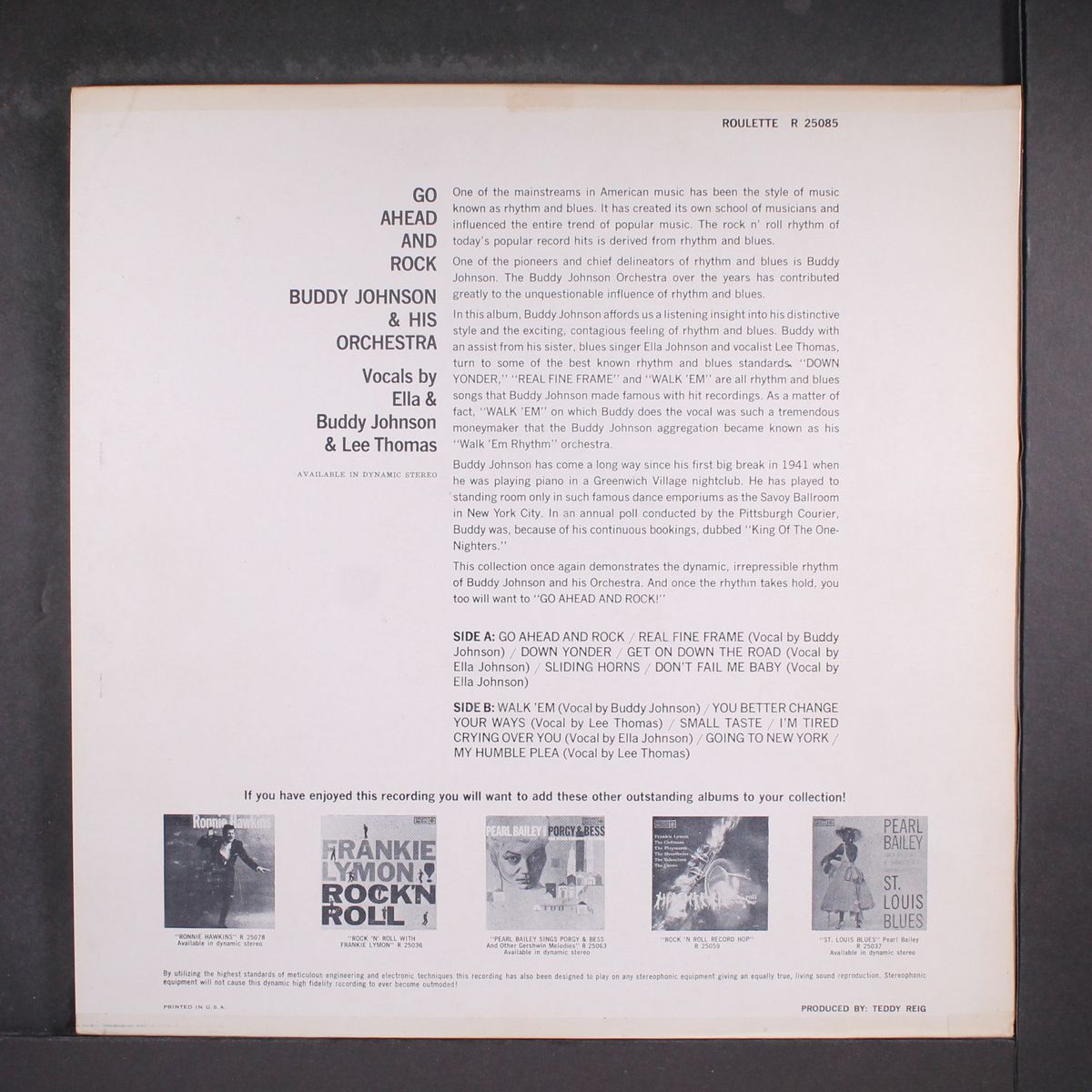 go ahead & rock rock rock by BUDDY JOHNSON