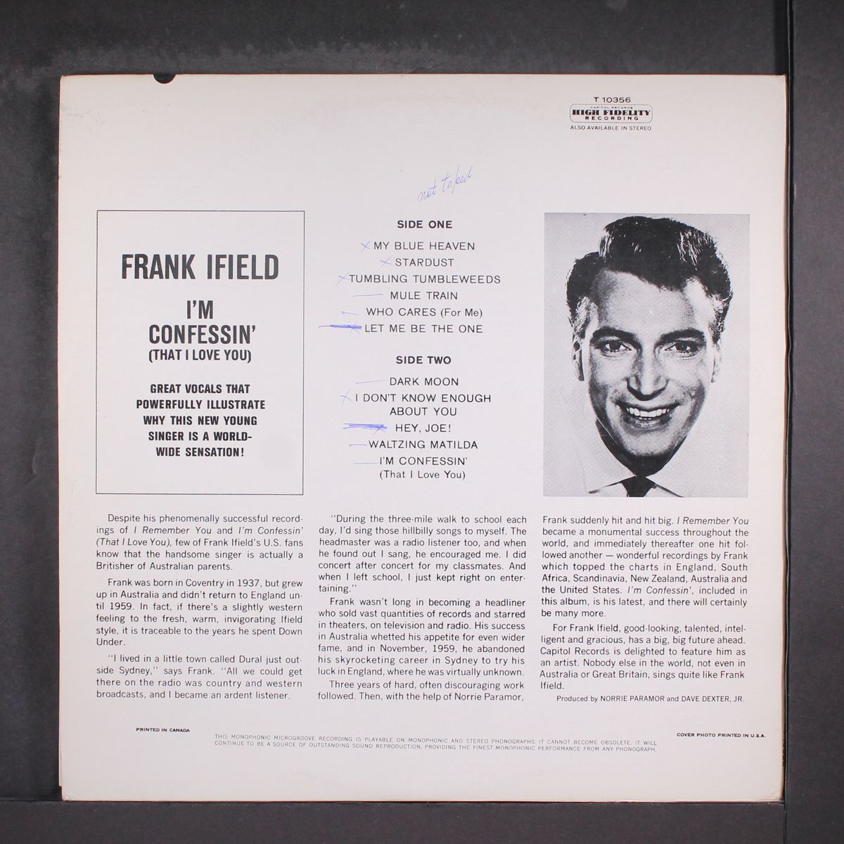 i'm confessin' (that i love you) by FRANK IFIELD