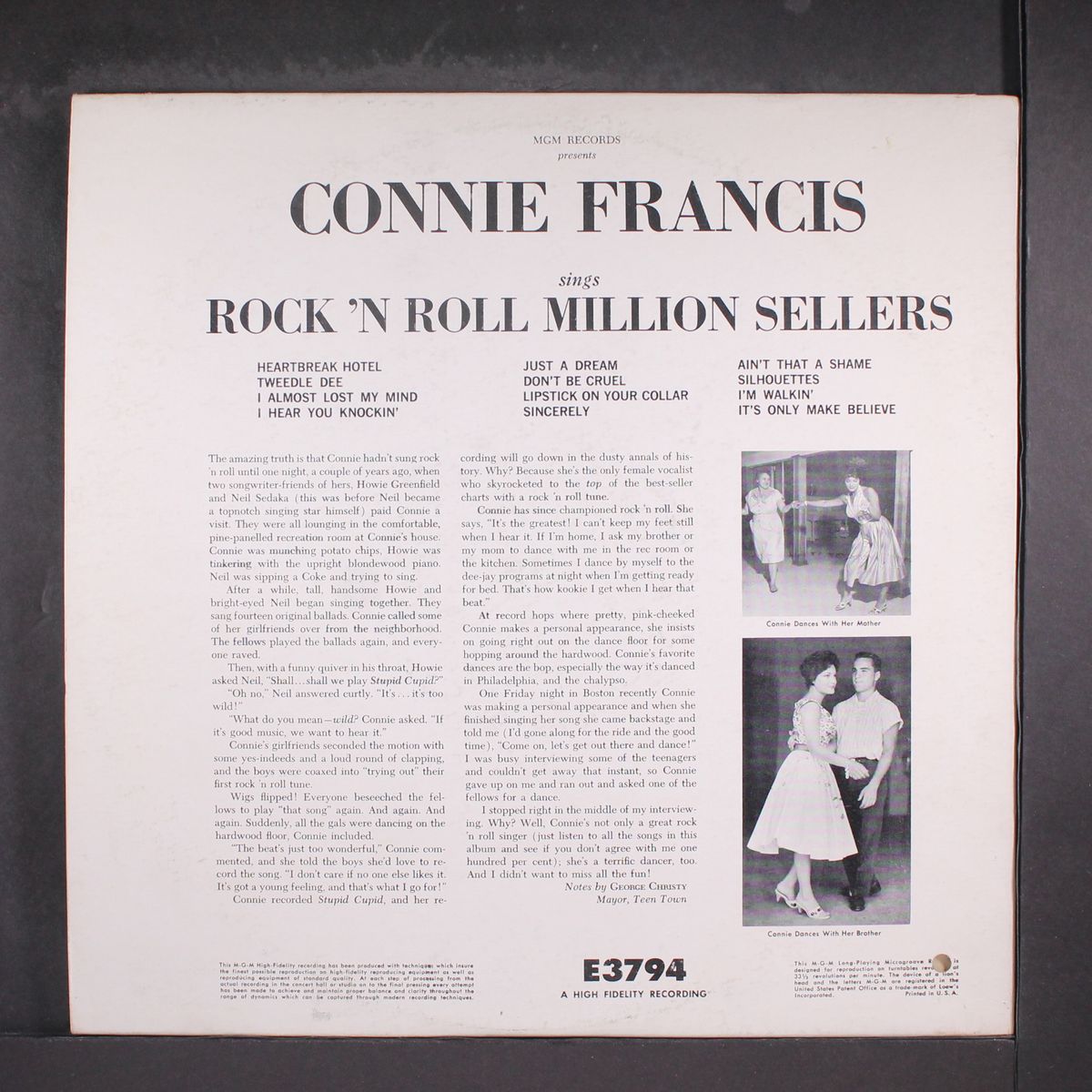 rock n' roll million sellers by CONNIE FRANCIS