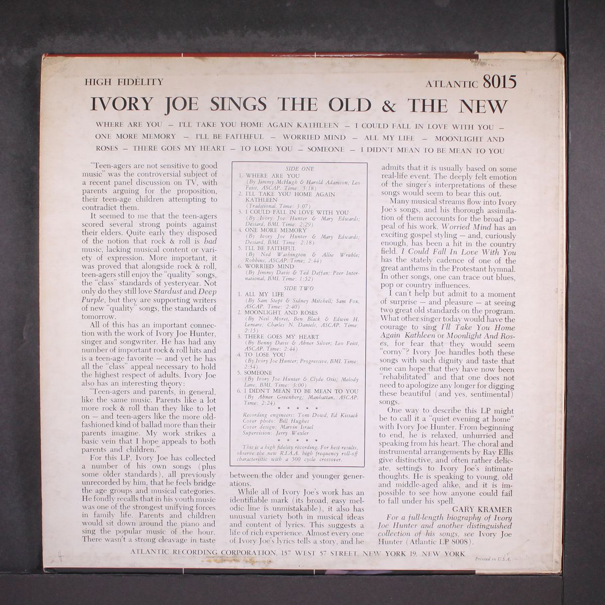 sings the old and the new by IVORY JOE HUNTER