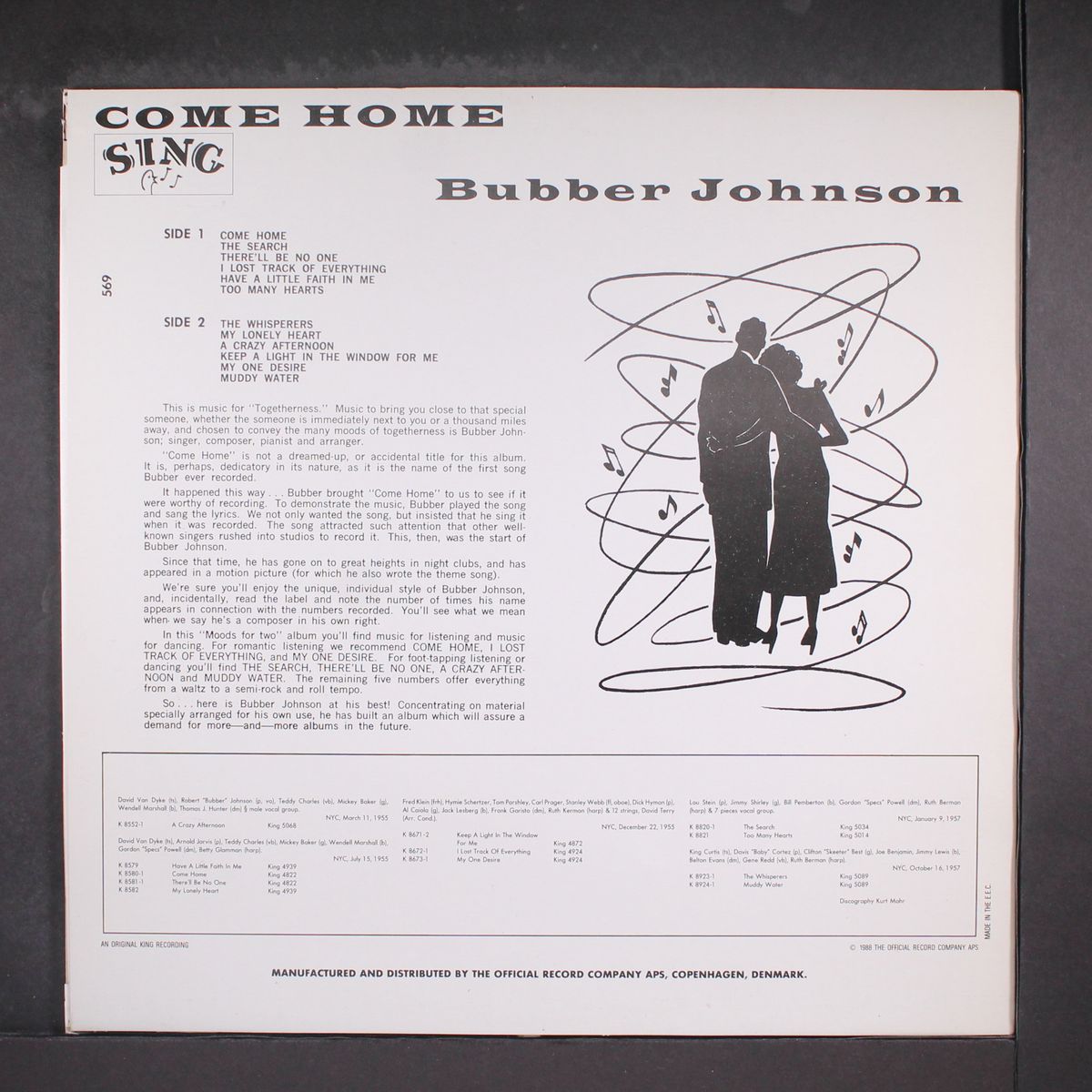 come home by BUBBER JOHNSON