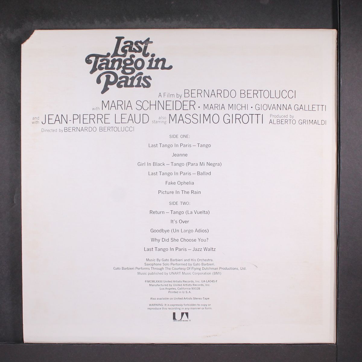 last tango in paris by SOUNDTRACK