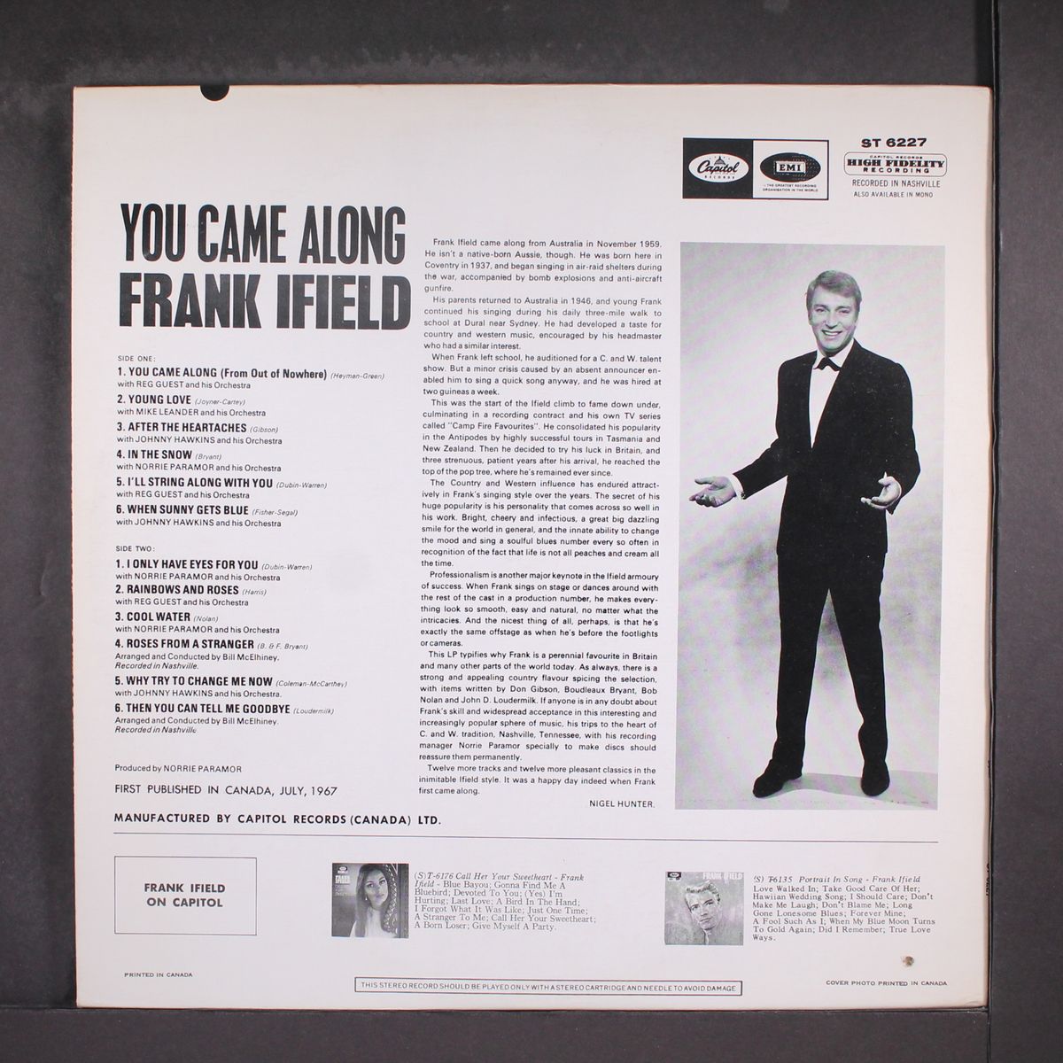 you came along\xe2\x80\xa6 by FRANK IFIELD