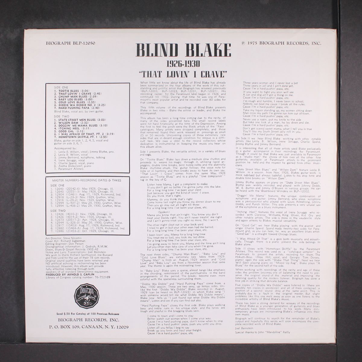 that lovin' i crave by BLIND BLAKE
