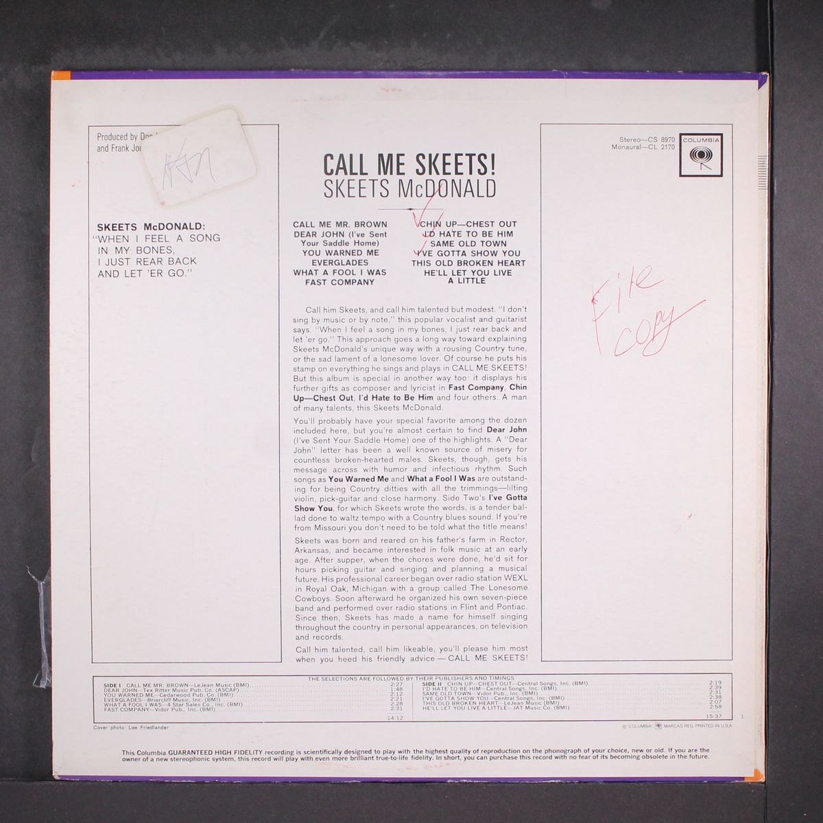 call me skeets! by SKEETS MCDONALD