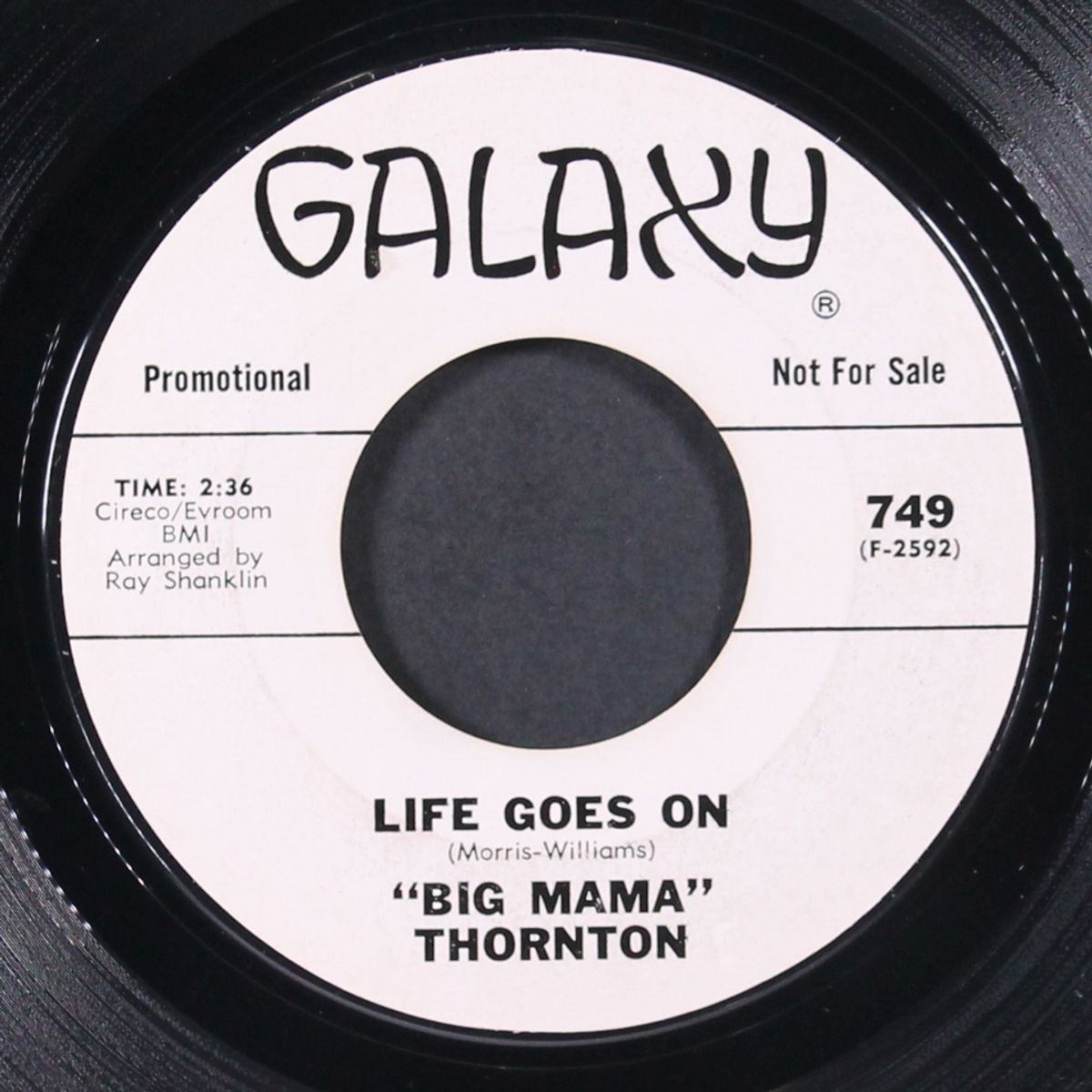 because it's love / life goes on by BIG MAMA THORNTON