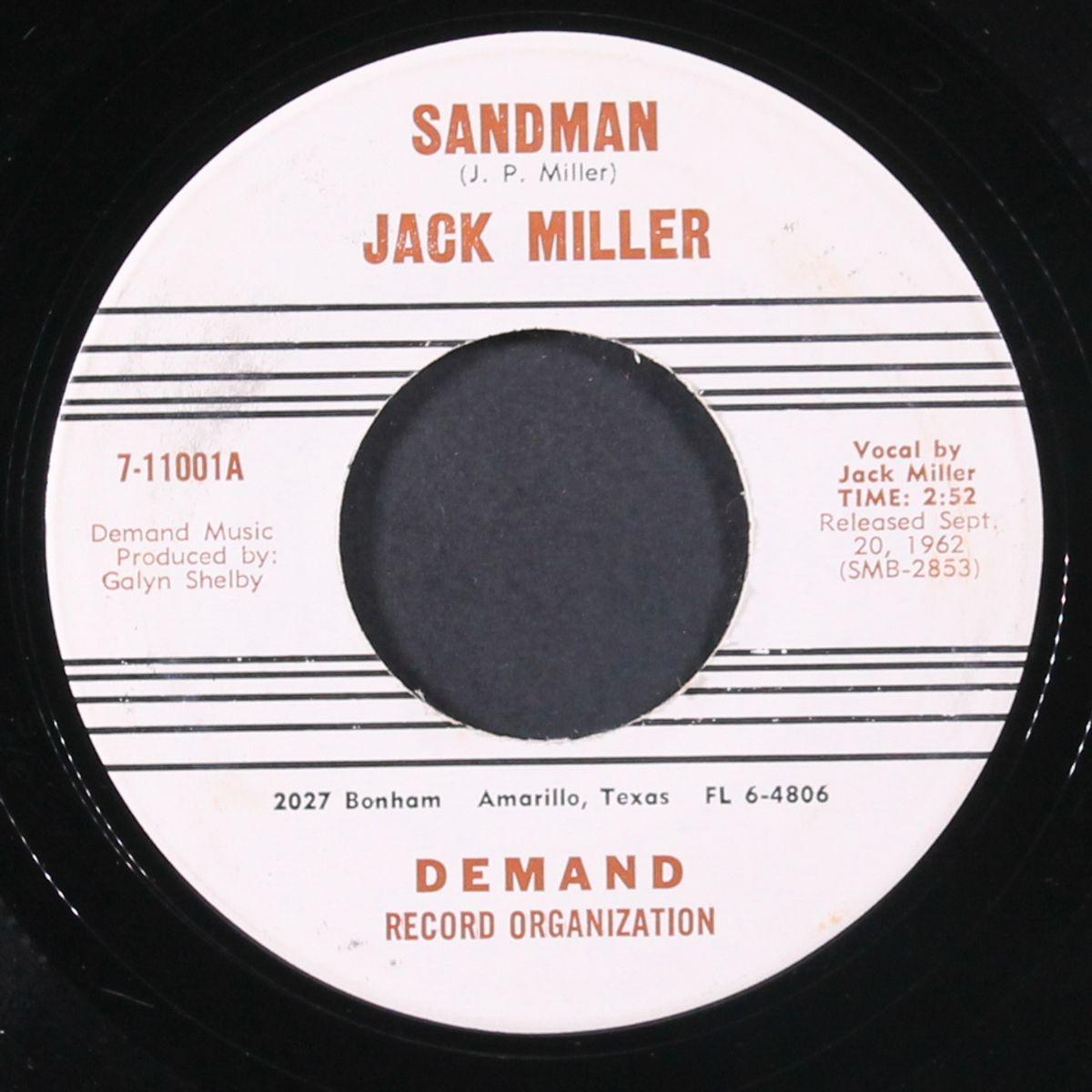 sandman / all alone by JACK MILLER