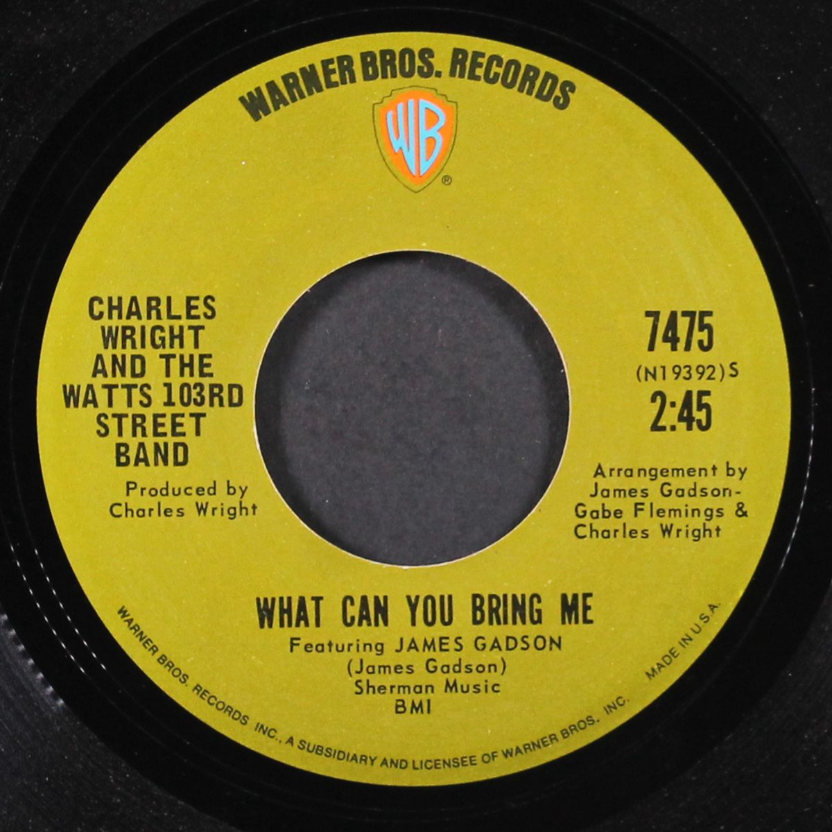 what can you bring me / your love by CHARLES WRIGHT & WATTS 103RD ST RHYTHM BAND