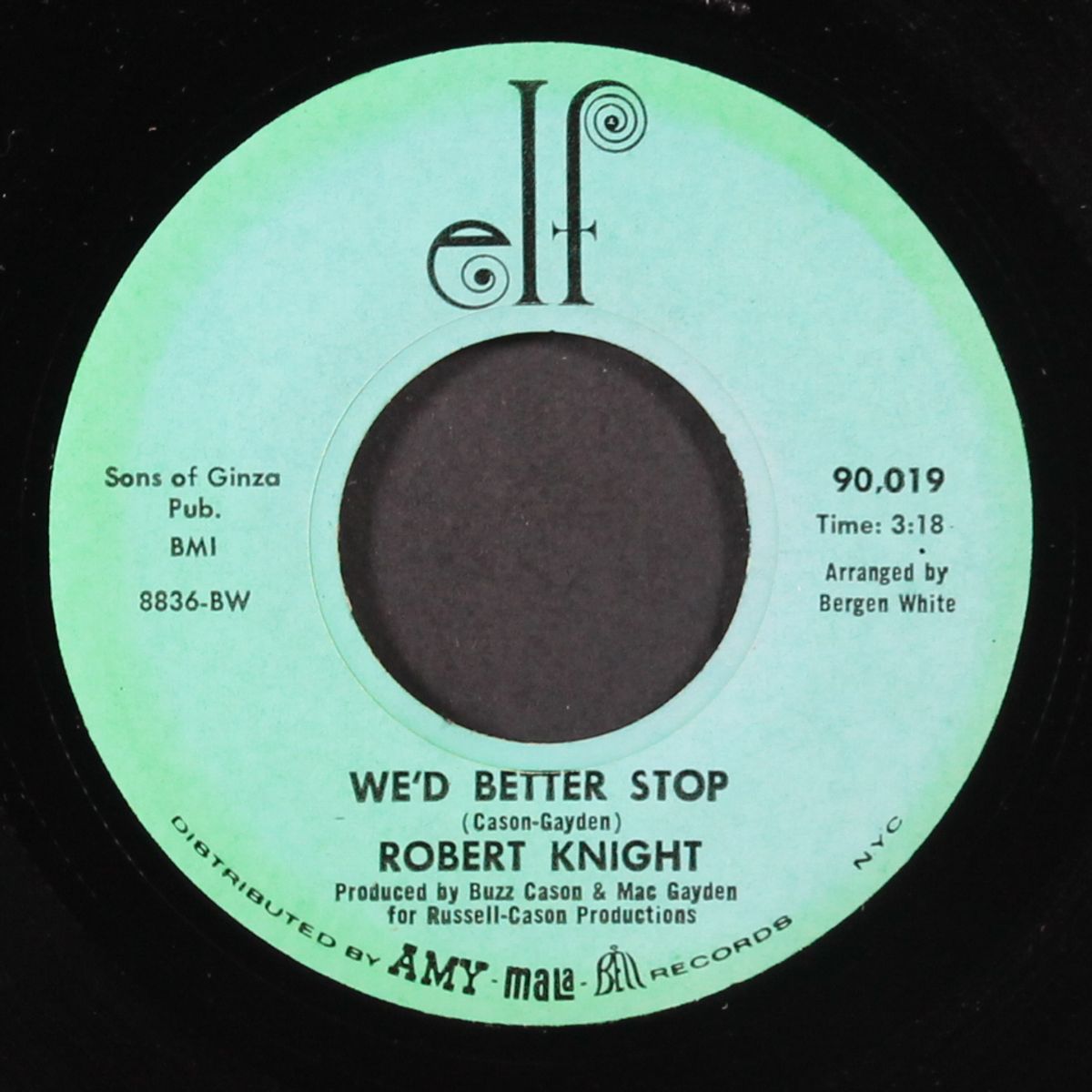 we'd better stop / isn't it lonely together by ROBERT KNIGHT