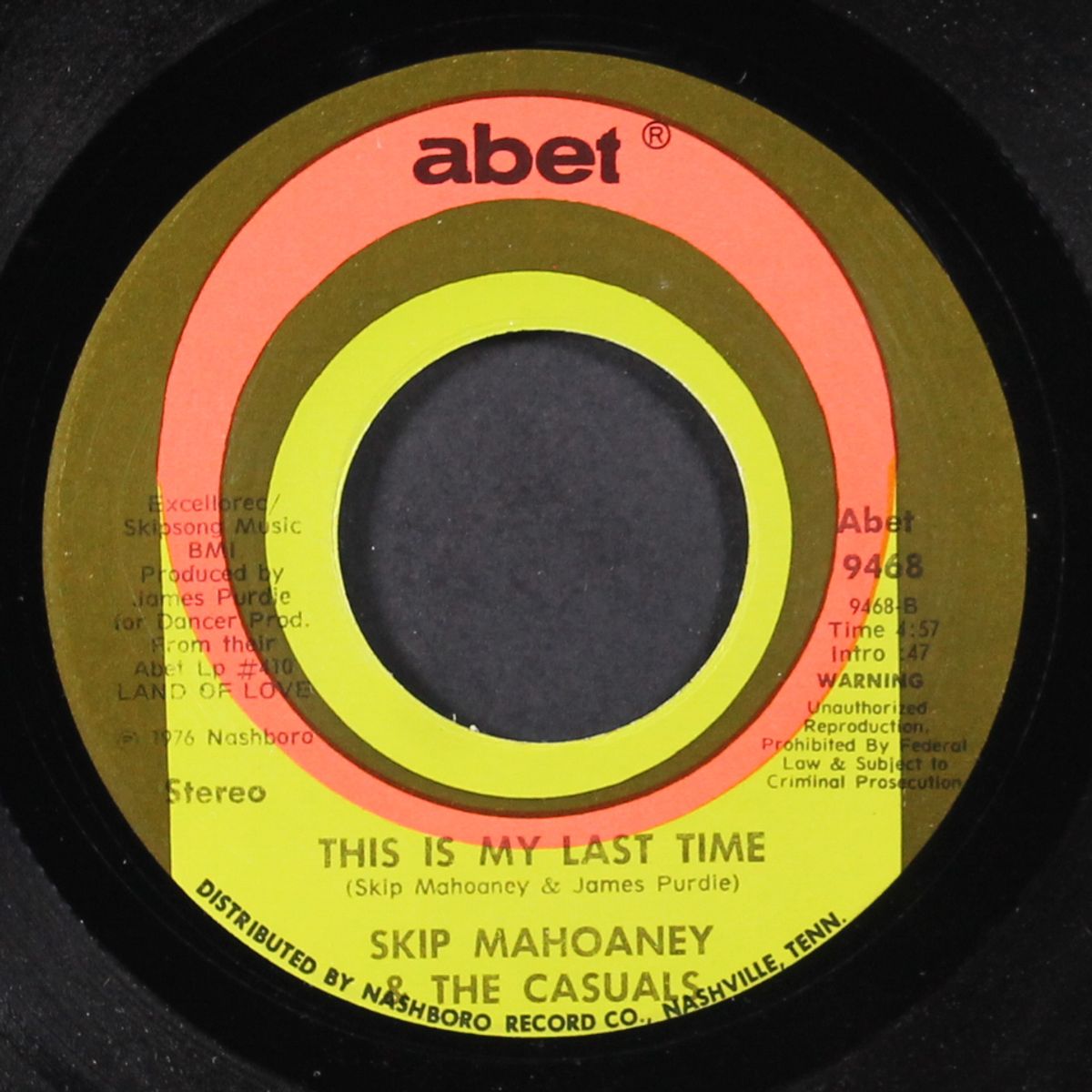 running away from love / this is my last time by SKIP MAHOANEY & CASUALS