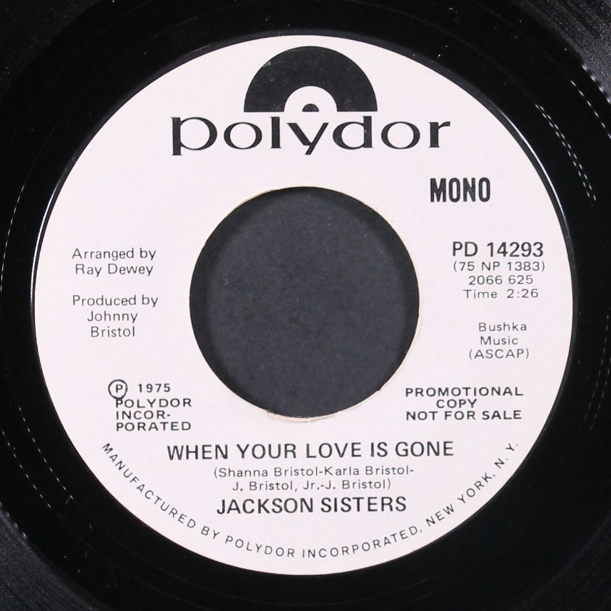 when your love is gone / mono by JACKSON SISTERS