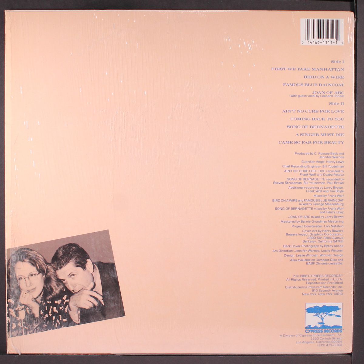 famous blue raincoat: the songs of leonard cohen by JENNIFER WARNES