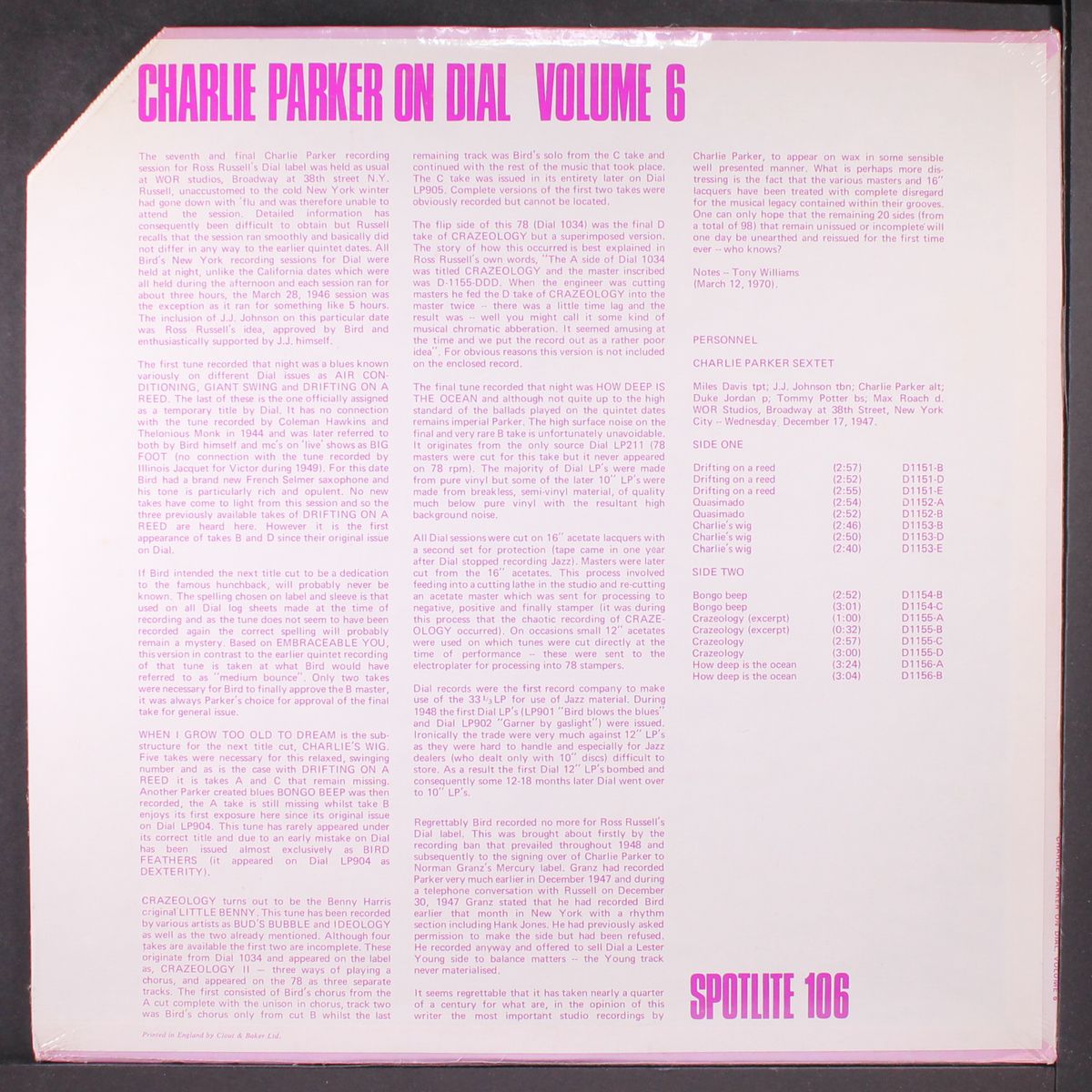 on dial, vol. 6 by CHARLIE PARKER