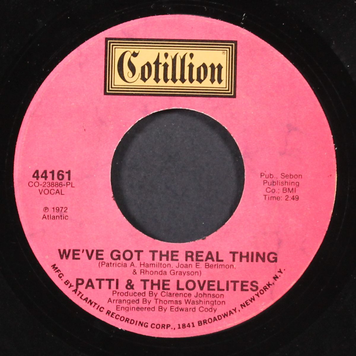 we've got the real thing / is that lovin' in your heart by PATTI & LOVELITES