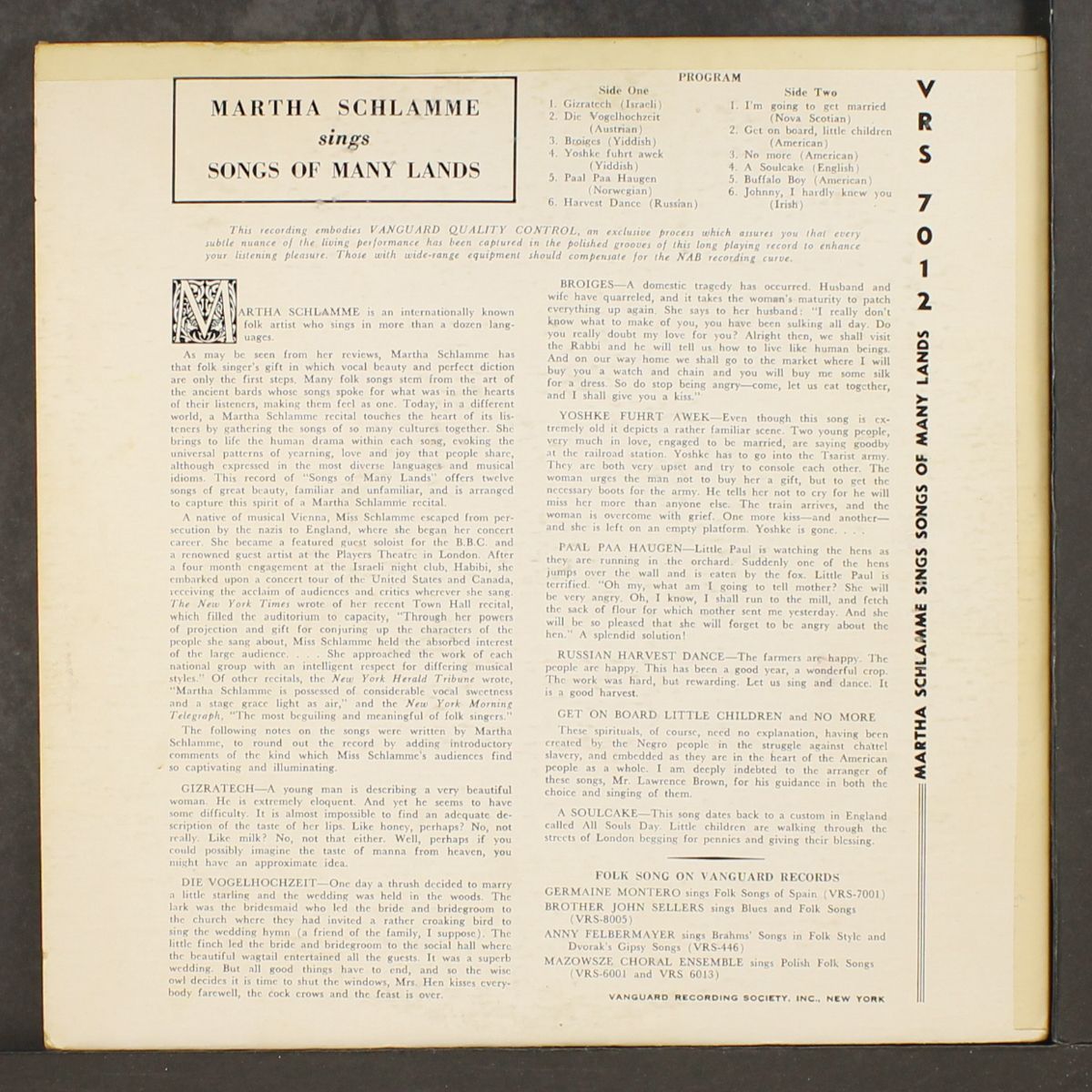 songs of many lands by MARTHA SCHLAMME
