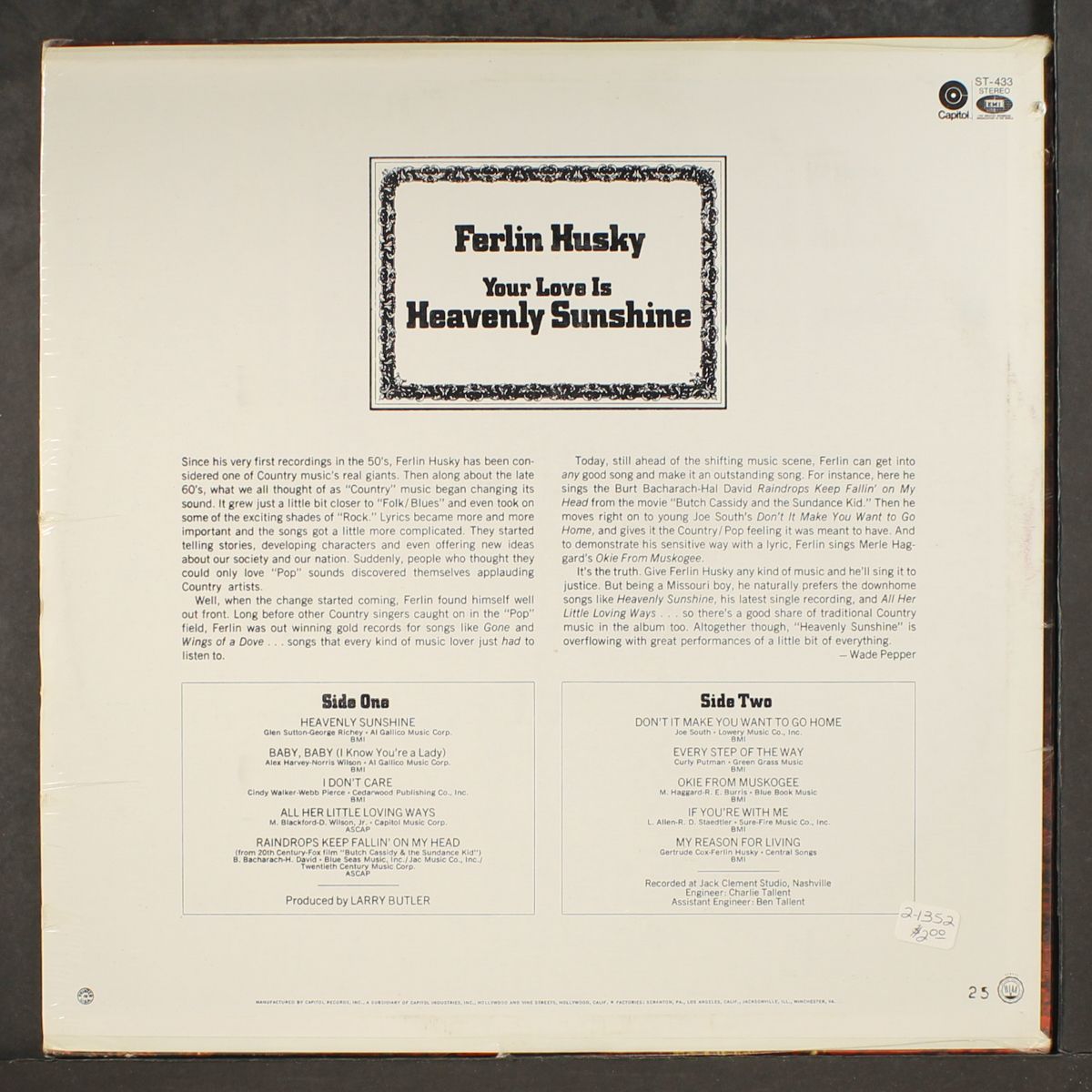 your love is heavenly sunshine by FERLIN HUSKY