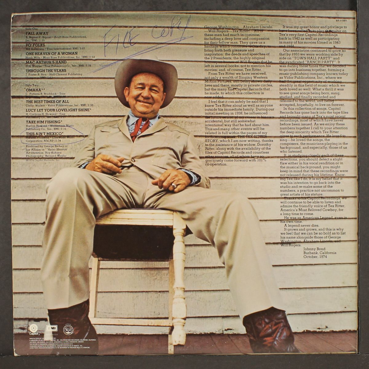 fall away by TEX RITTER