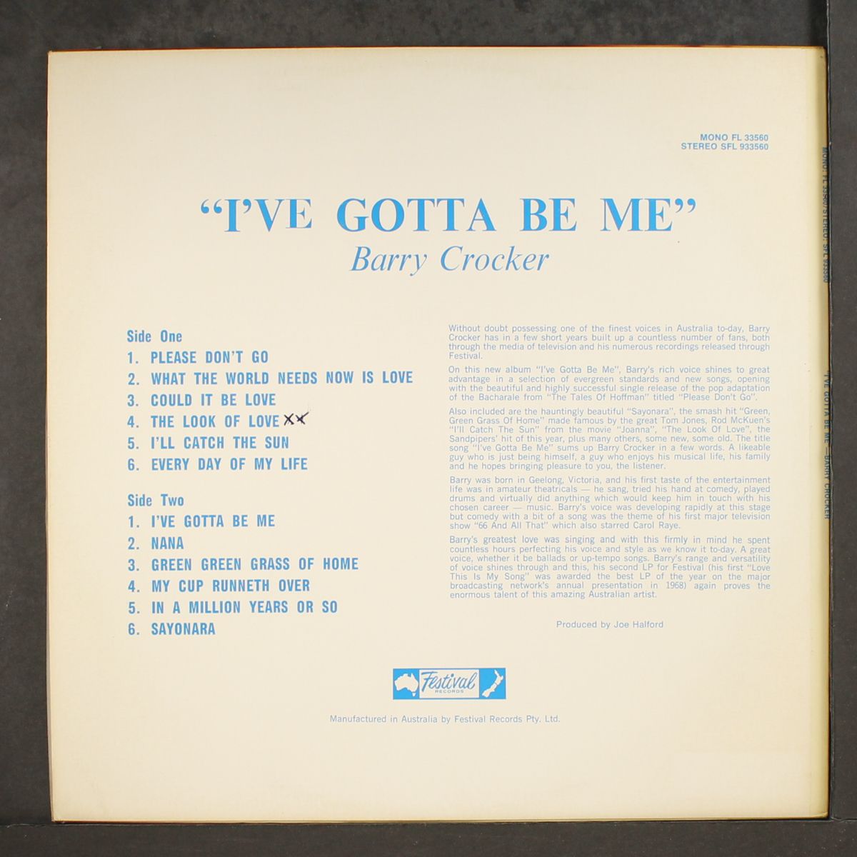 i've gotta be me by BARRY CROCKER
