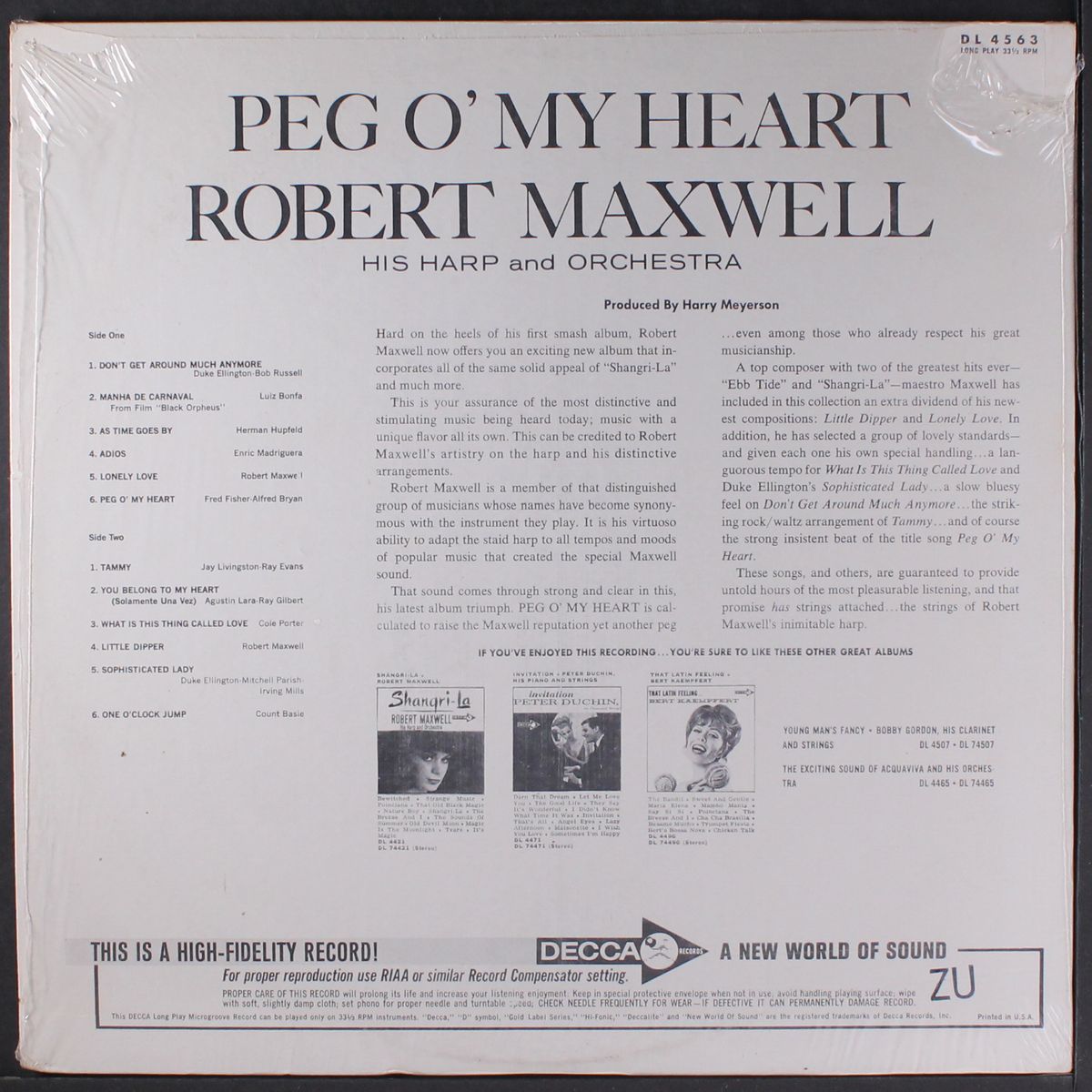 peg o' my heart by ROBERT MAXWELL