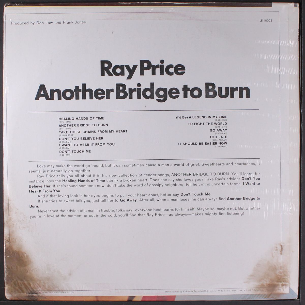 another bridge to burn by RAY PRICE