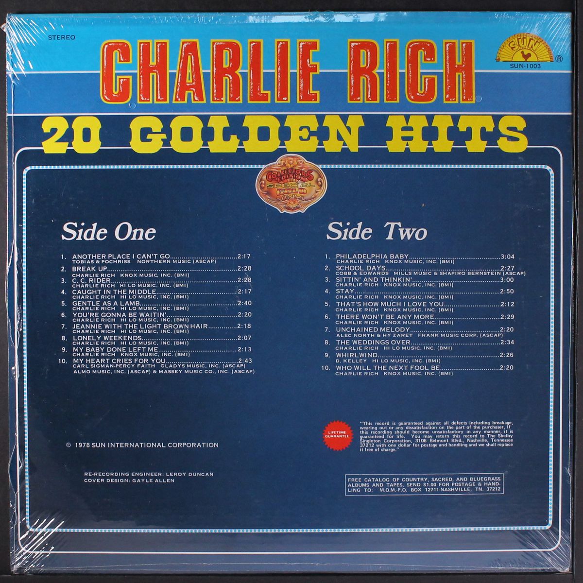 20 golden hits by CHARLIE RICH