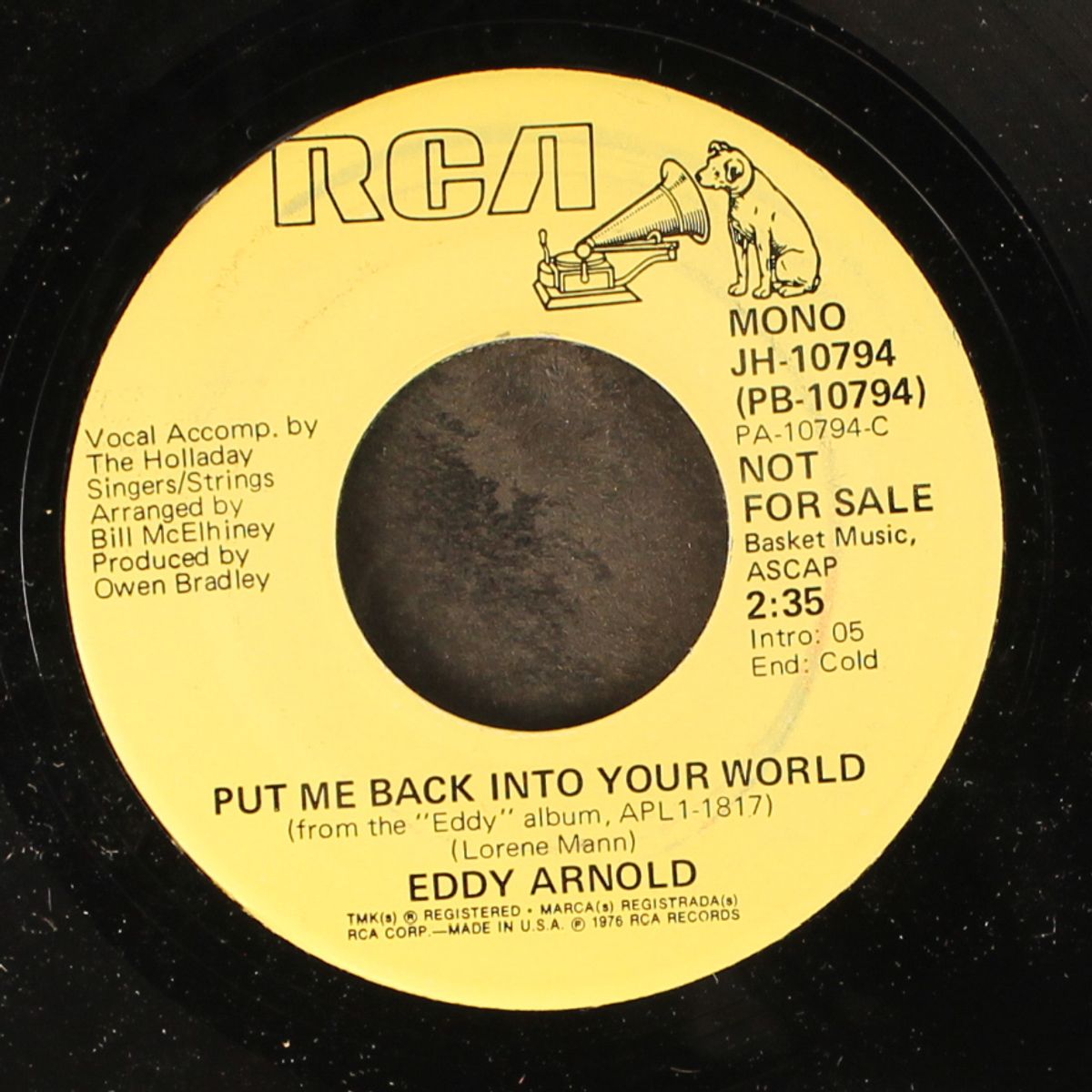 put me back into your world / mono by EDDY ARNOLD