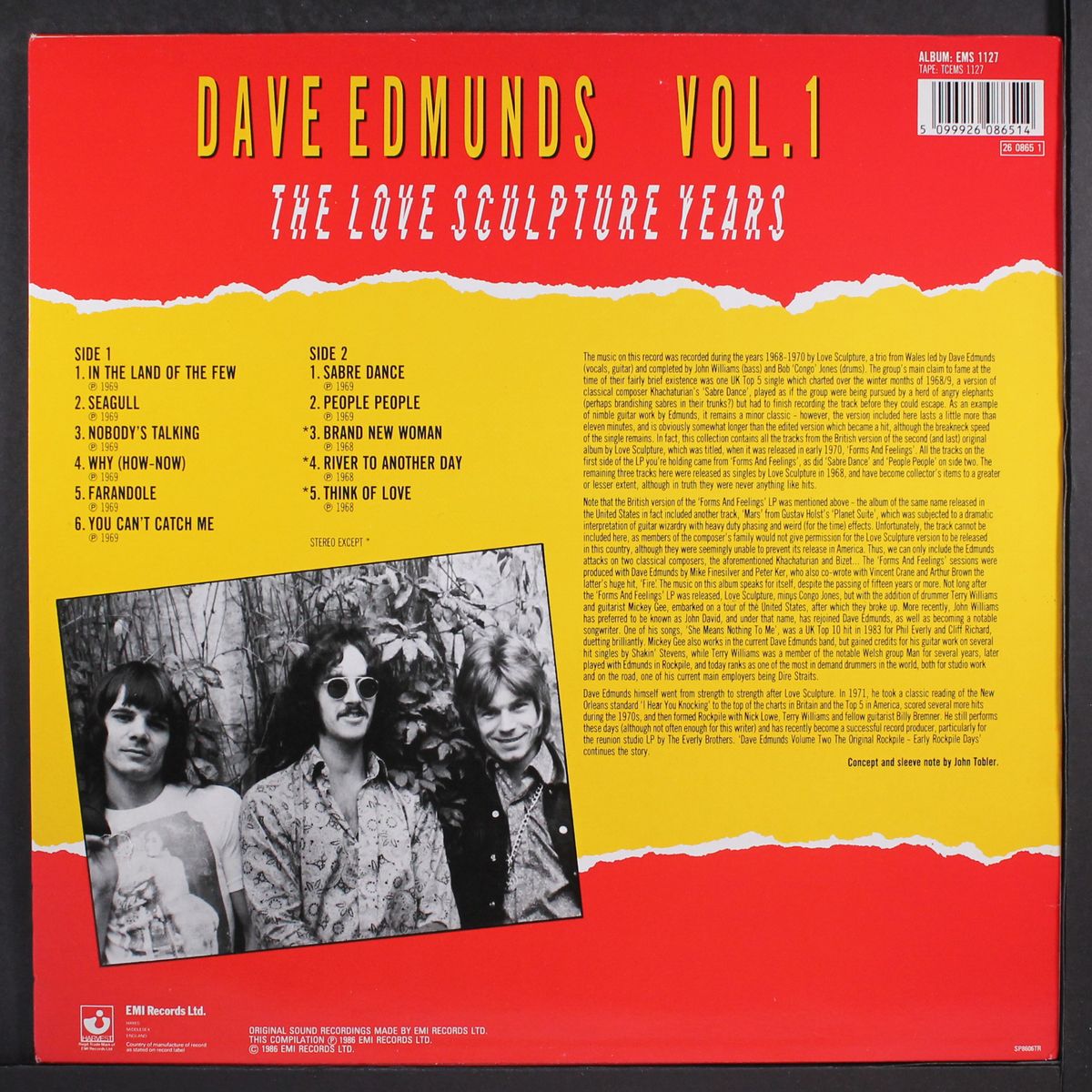 vol. 1 the love sculpture years by DAVE EDMUNDS