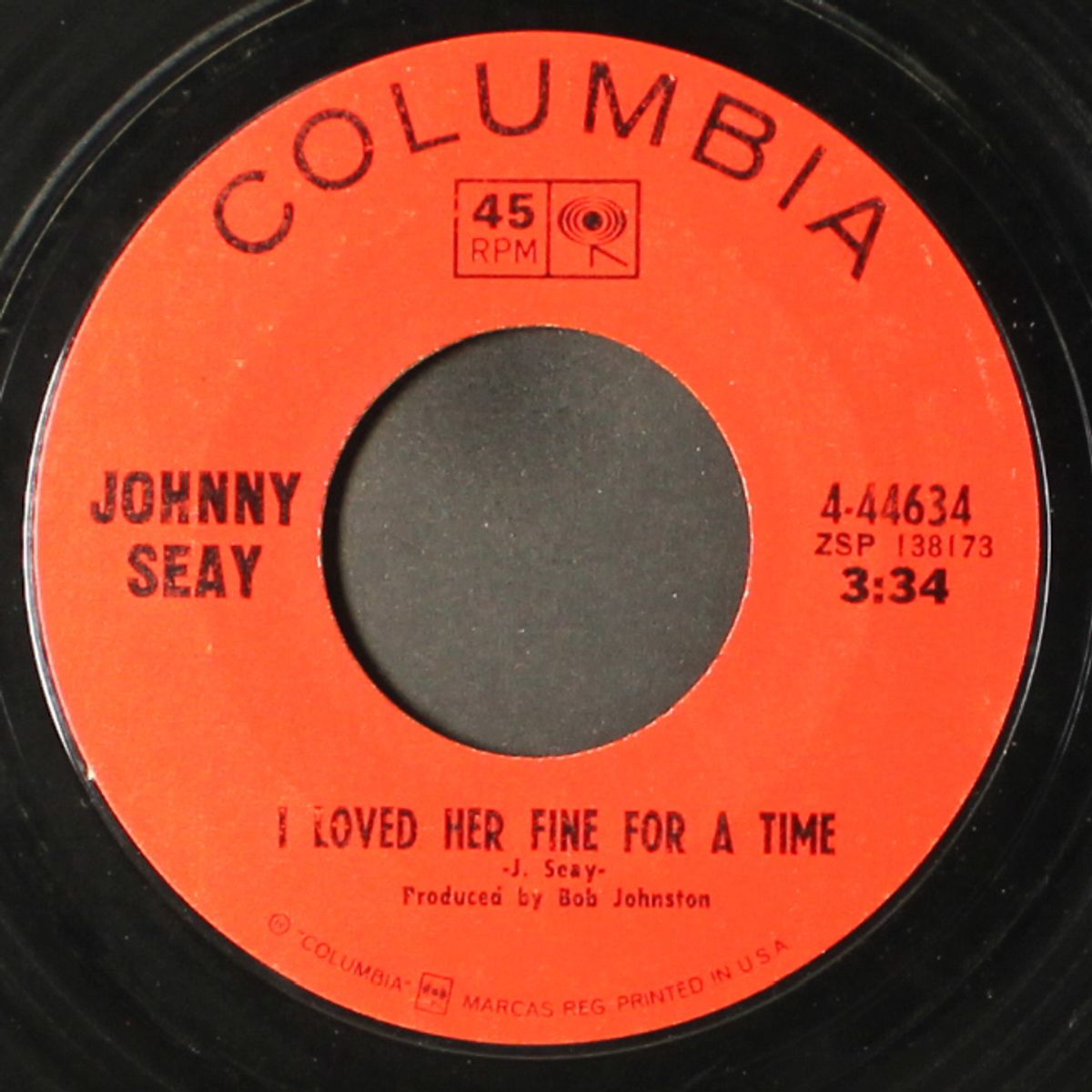 three six packs, two arms and a jukebox / i loved her fine for a time by JOHNNY SEAY