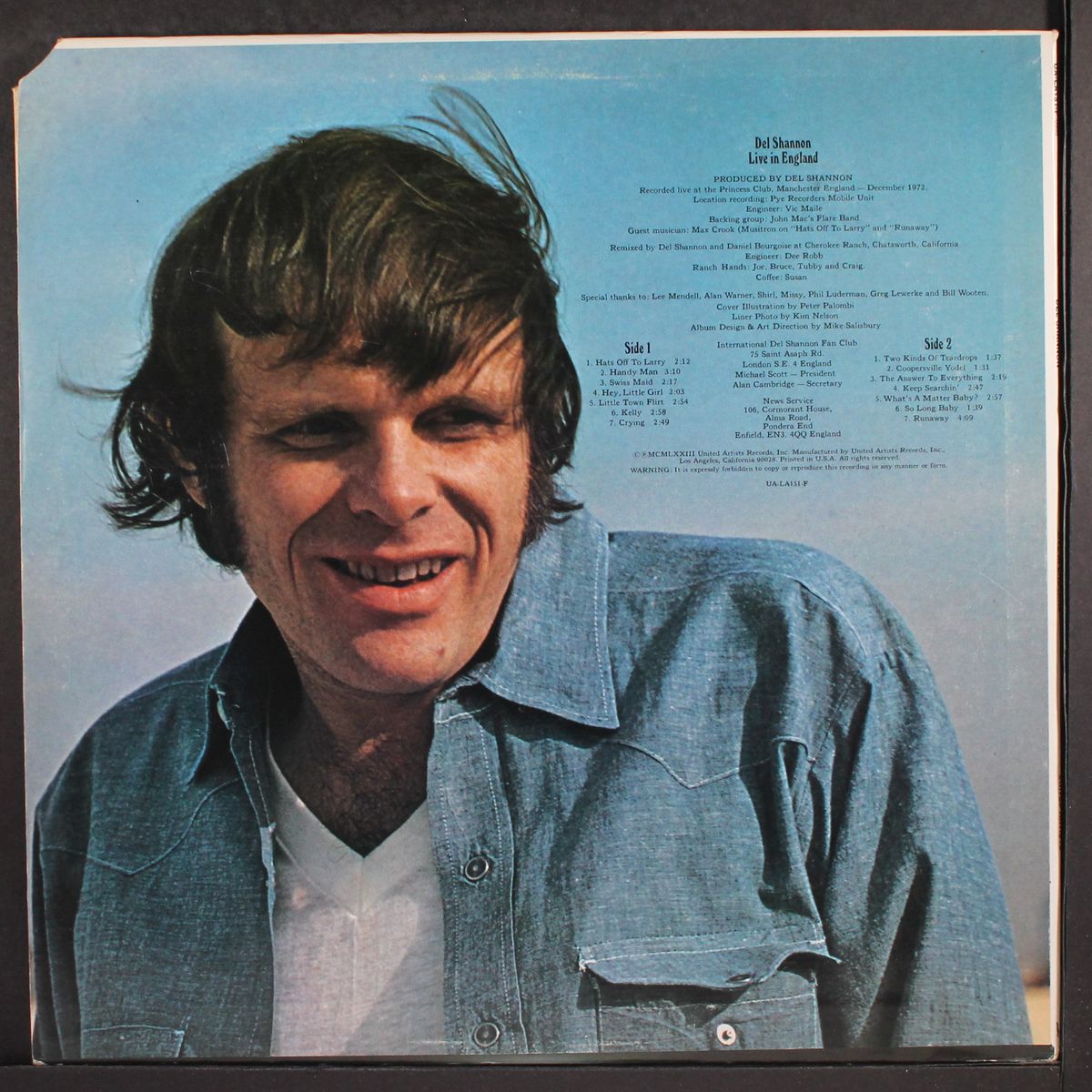 live in england by DEL SHANNON