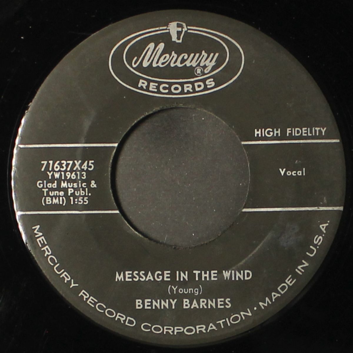 pretty little girl / message in the wind by BENNY BARNES